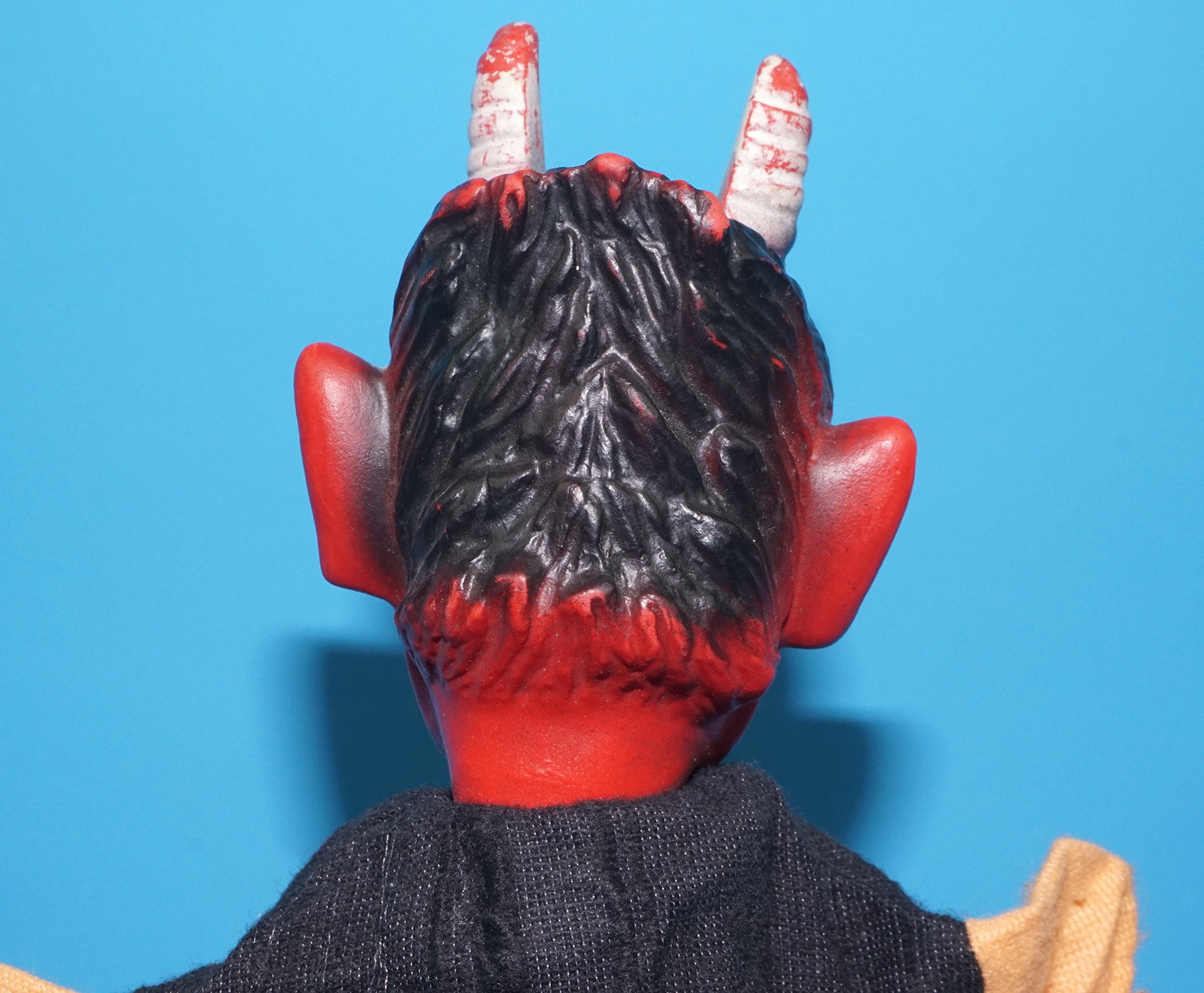 PUNCH & JUDY VINTAGE HAND PUPPET DEMON DEVIL SATAN 1970s GERMANY RUBBER SOFT VINYL HEAD - Image 5