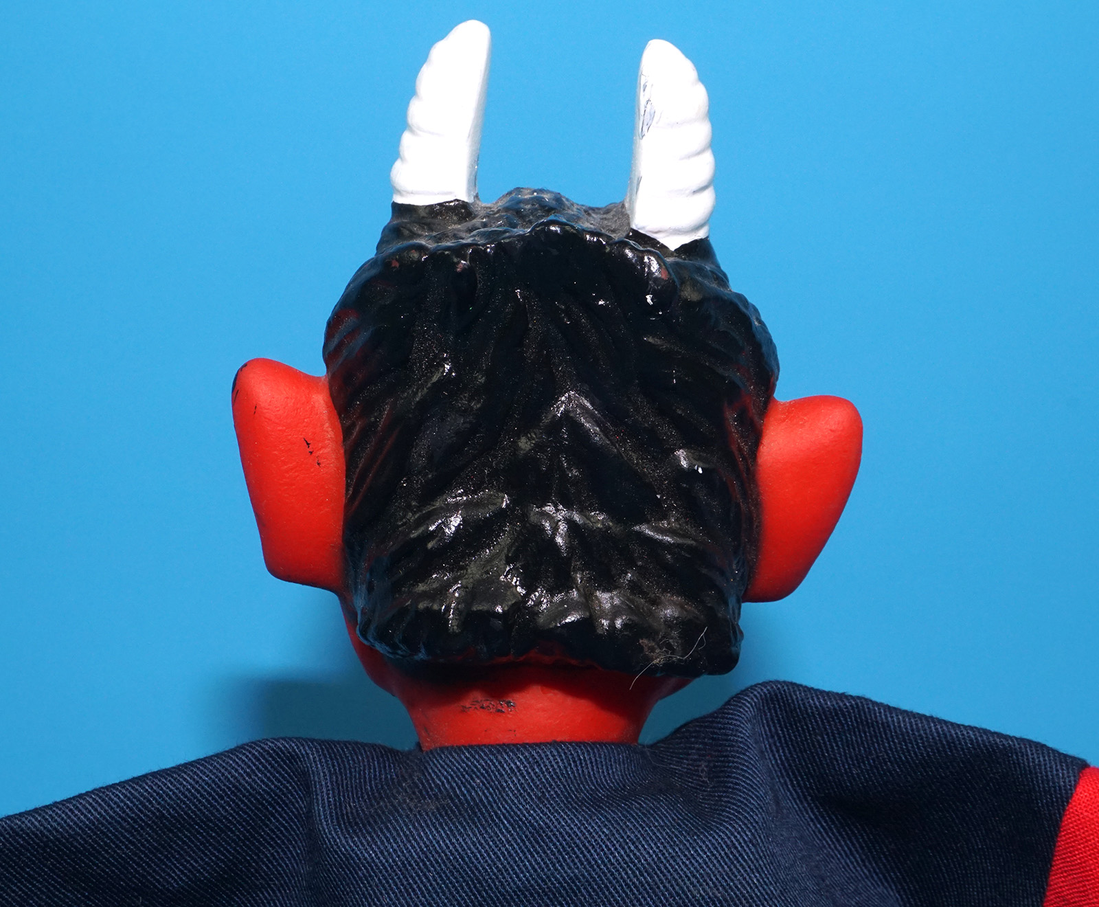 PUNCH & JUDY VINTAGE HAND PUPPET DEMON DEVIL SATAN 1970s GERMANY RUBBER SOFT VINYL HEAD - Image 6