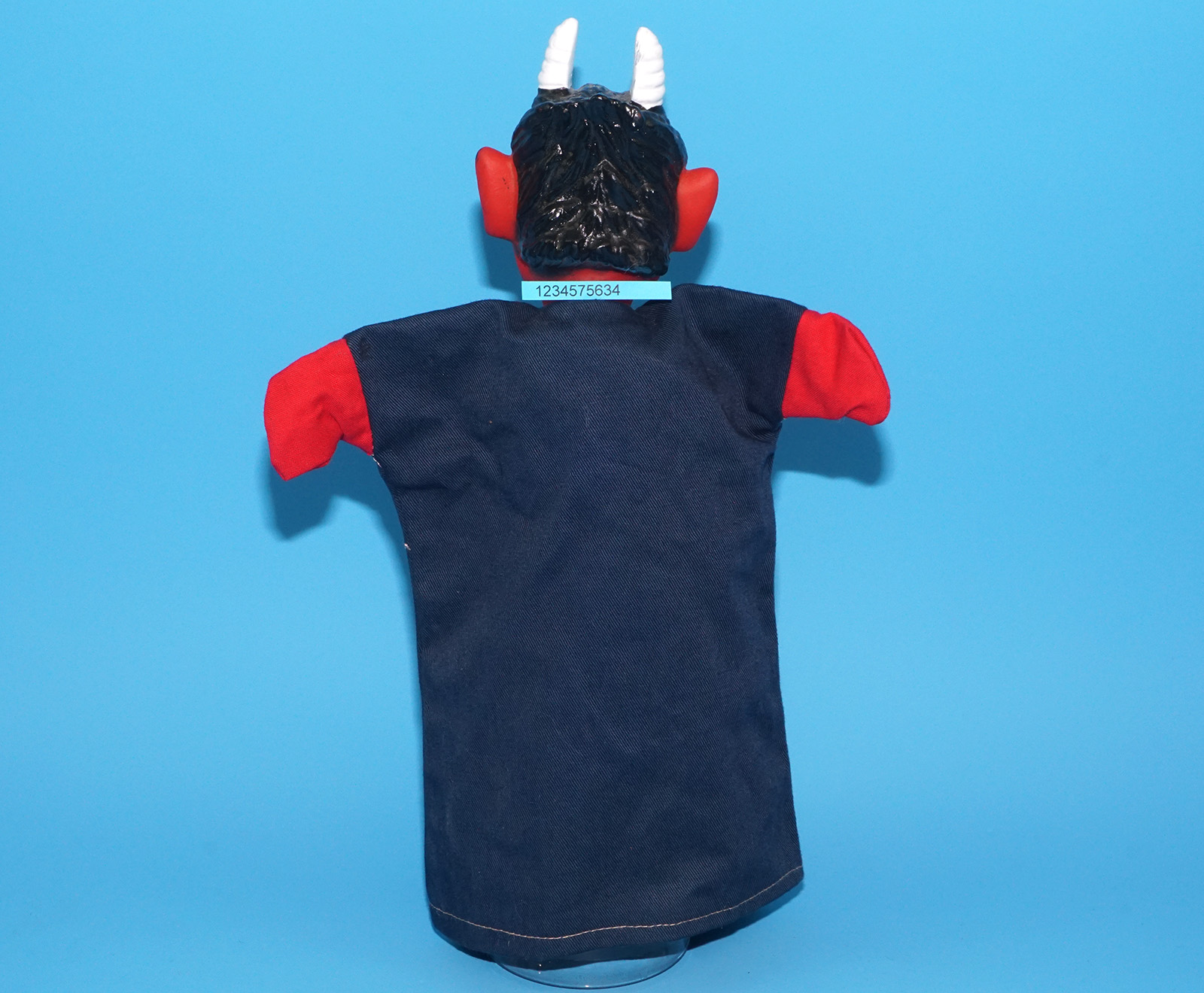 PUNCH & JUDY VINTAGE HAND PUPPET DEMON DEVIL SATAN 1970s GERMANY RUBBER SOFT VINYL HEAD - Image 7