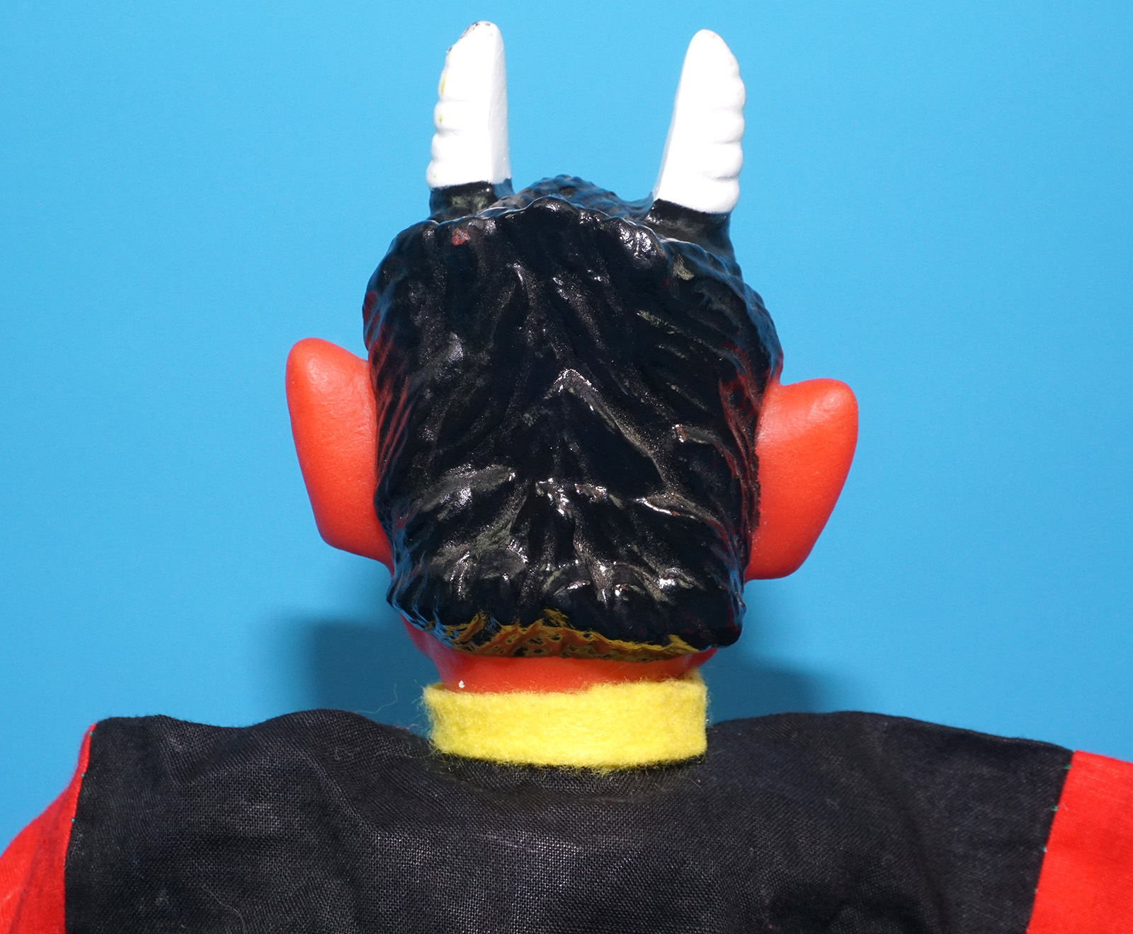 PUNCH & JUDY VINTAGE HAND PUPPET DEMON DEVIL SATAN 1970s GERMANY RUBBER SOFT VINYL HEAD - Image 6