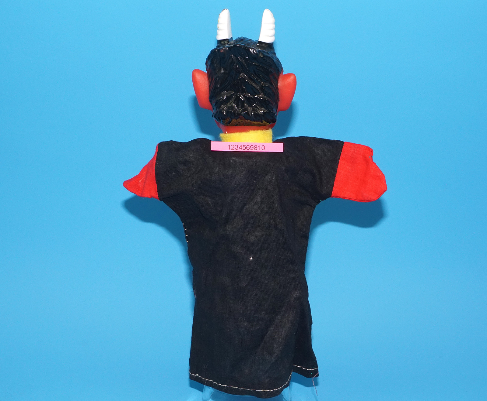 PUNCH & JUDY VINTAGE HAND PUPPET DEMON DEVIL SATAN 1970s GERMANY RUBBER SOFT VINYL HEAD - Image 7