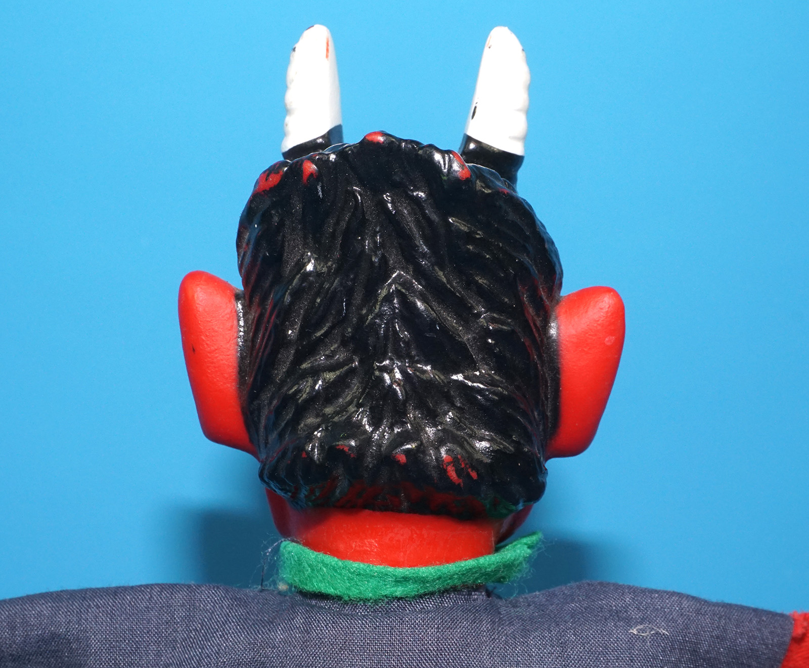PUNCH & JUDY VINTAGE HAND PUPPET DEMON DEVIL SATAN 1970s GERMANY RUBBER SOFT VINYL HEAD - Image 6