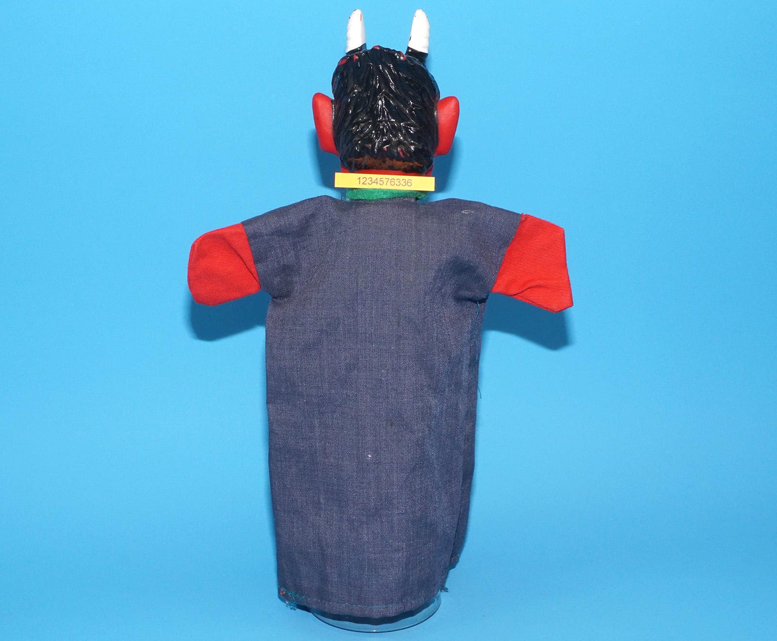 PUNCH & JUDY VINTAGE HAND PUPPET DEMON DEVIL SATAN 1970s GERMANY RUBBER SOFT VINYL HEAD - Image 7