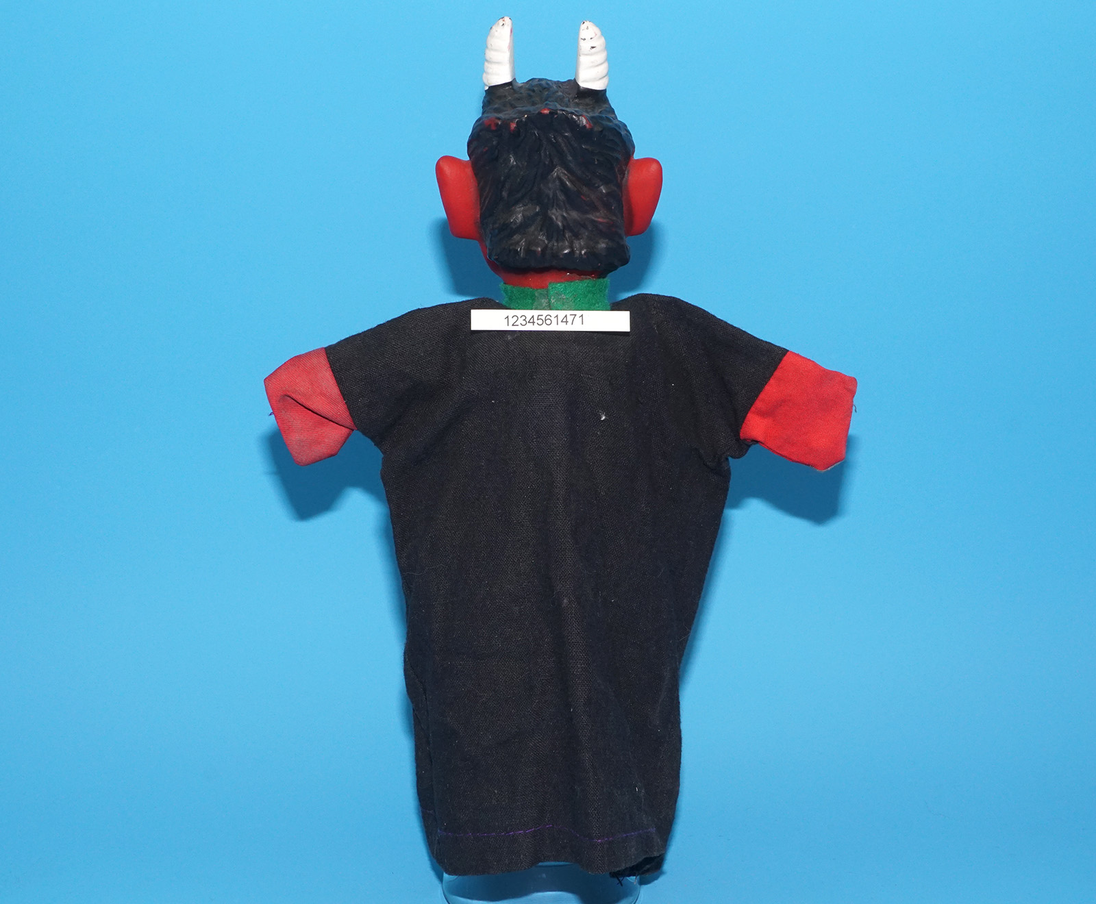 PUNCH & JUDY VINTAGE HAND PUPPET DEMON DEVIL SATAN 1970s GERMANY RUBBER SOFT VINYL HEAD - Image 7