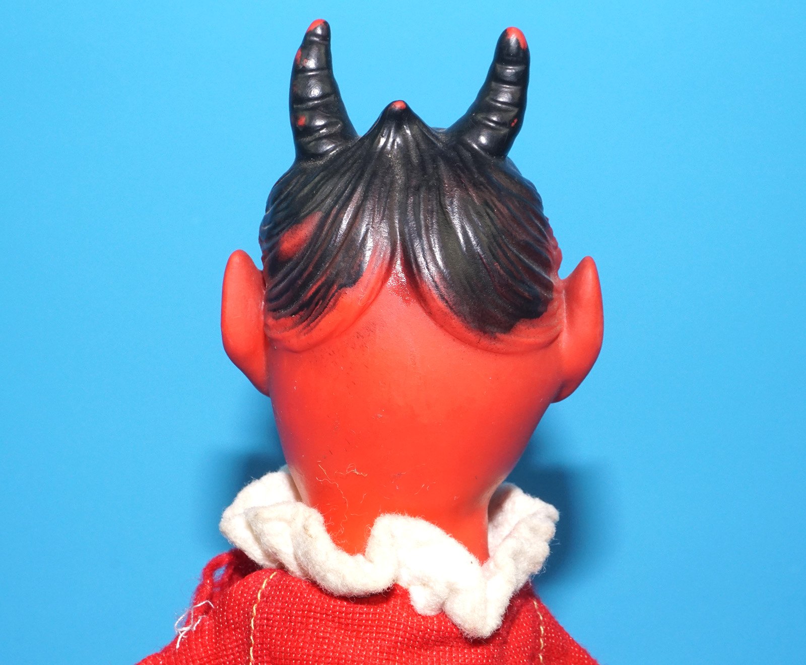 PUNCH & JUDY VINTAGE HAND PUPPET DEMON DEVIL SATAN 1970s GERMANY RUBBER SOFT VINYL HEAD - Image 7