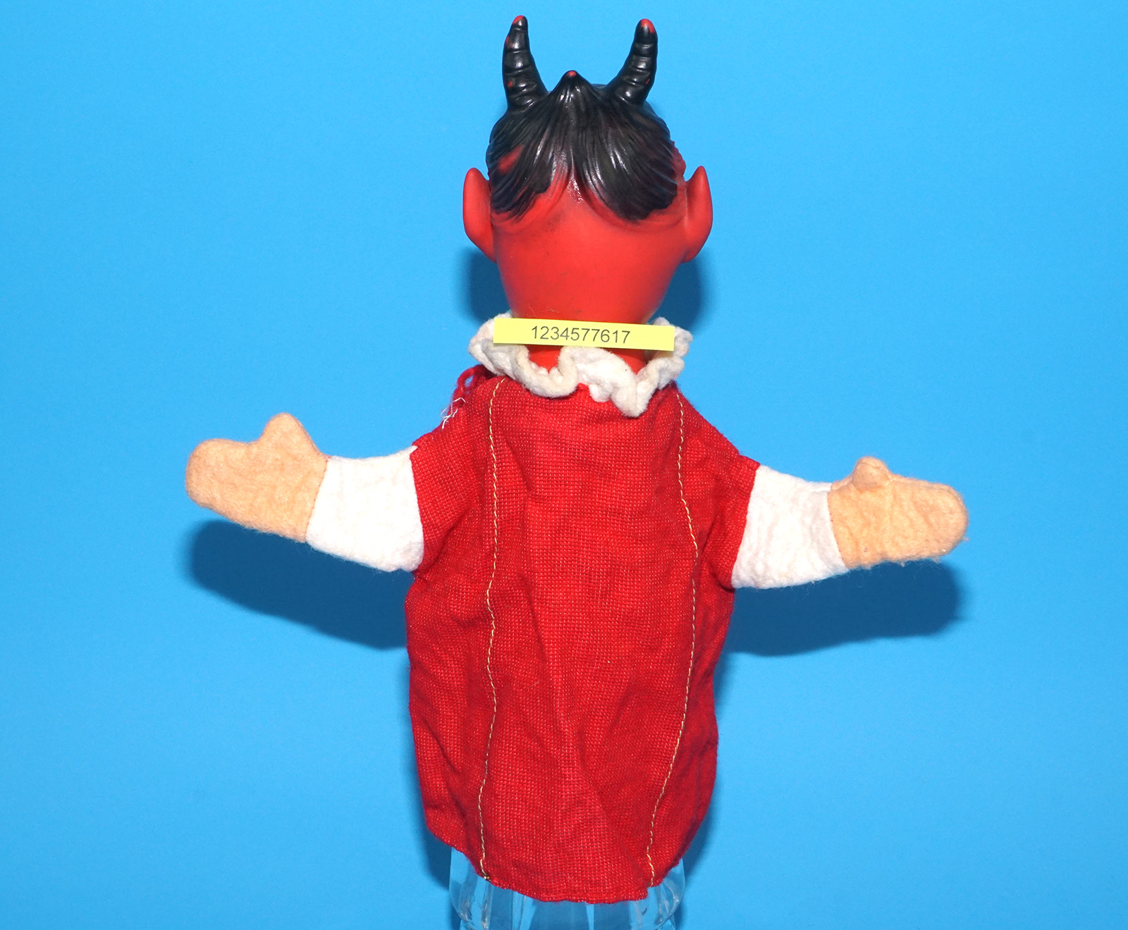 PUNCH & JUDY VINTAGE HAND PUPPET DEMON DEVIL SATAN 1970s GERMANY RUBBER SOFT VINYL HEAD - Image 8