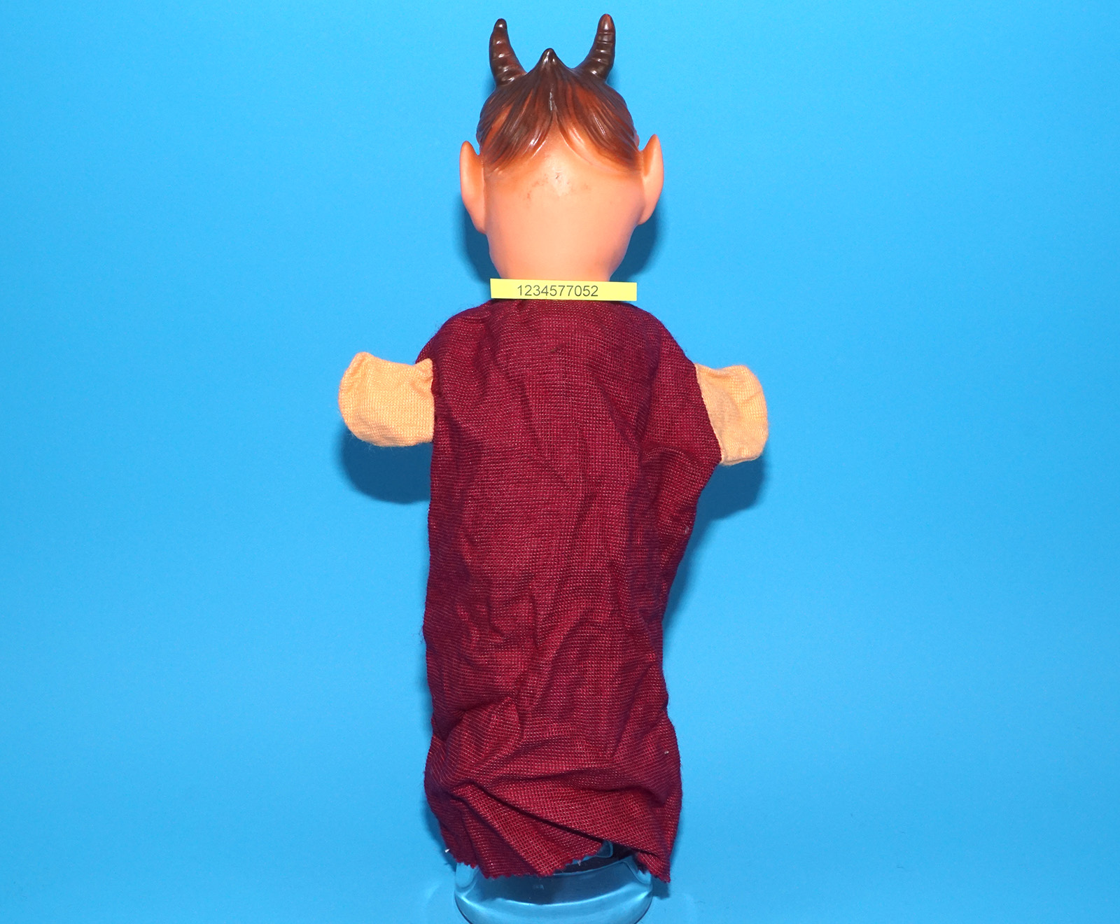 PUNCH & JUDY VINTAGE HAND PUPPET DEMON DEVIL SATAN 1970s GERMANY RUBBER SOFT VINYL HEAD - Image 7
