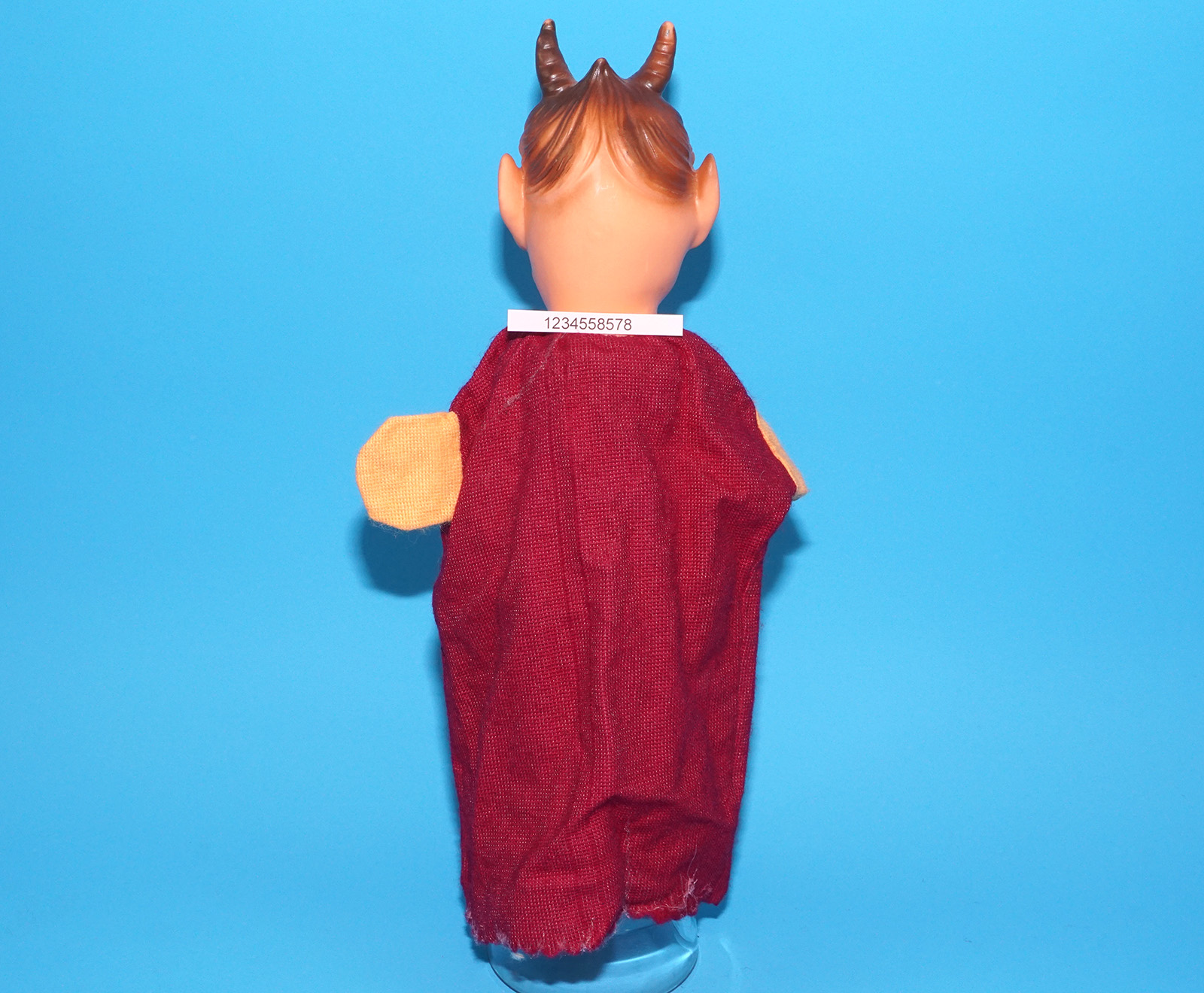PUNCH & JUDY VINTAGE HAND PUPPET DEMON DEVIL SATAN 1970s GERMANY RUBBER SOFT VINYL HEAD - Image 6