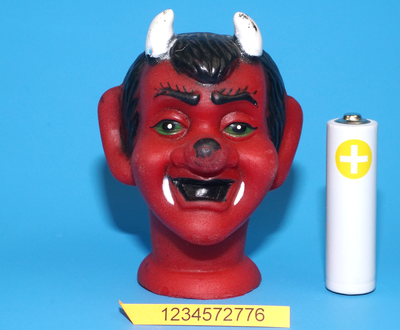 PUNCH & JUDY VINTAGE HAND PUPPET DEMON DEVIL SATAN 1970s GERMANY RUBBER SOFT VINYL HEAD - Image 8