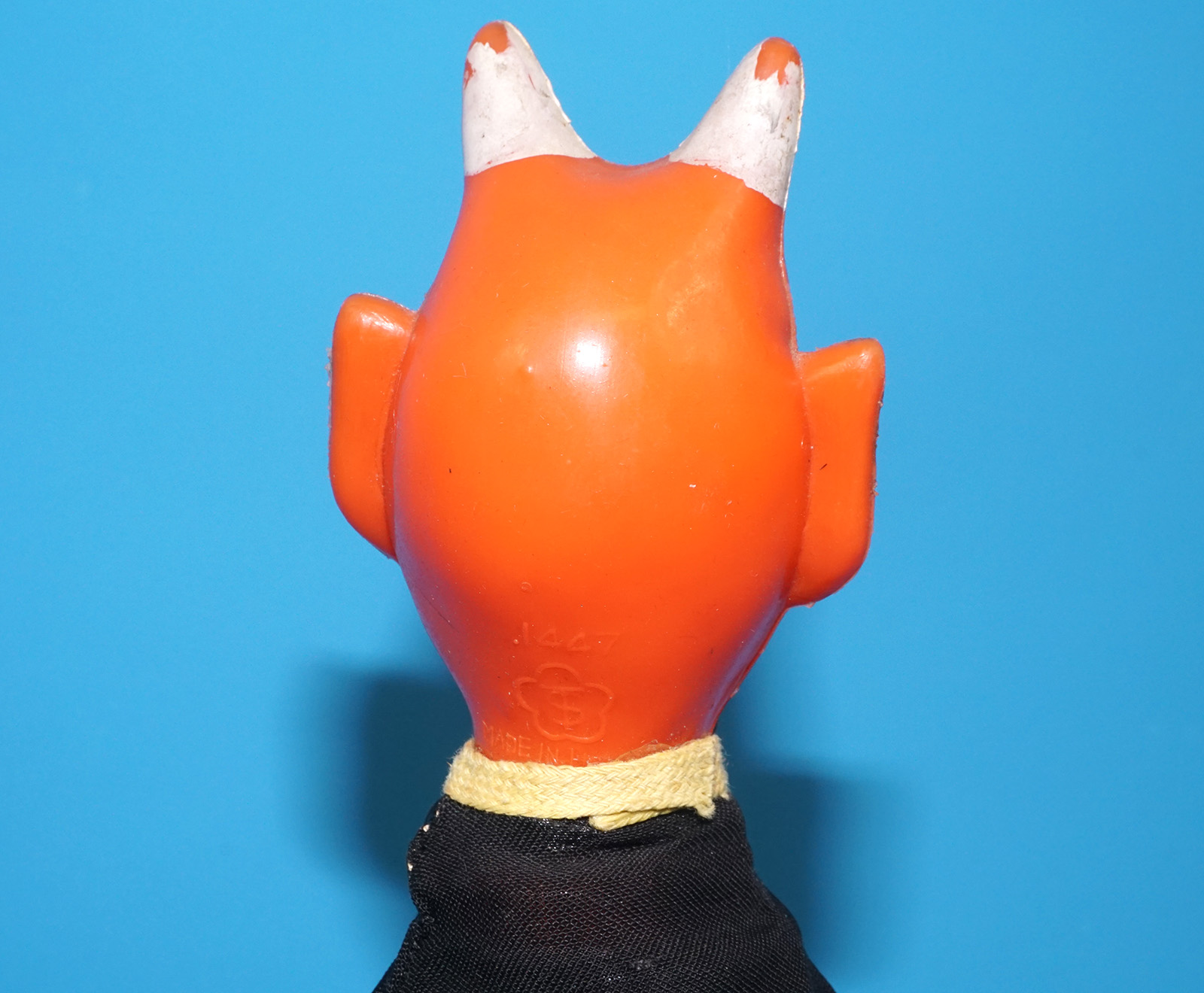 PUNCH & JUDY VINTAGE HAND PUPPET DEMON DEVIL SATAN 1970s GERMANY RUBBER SOFT VINYL HEAD - Image 4