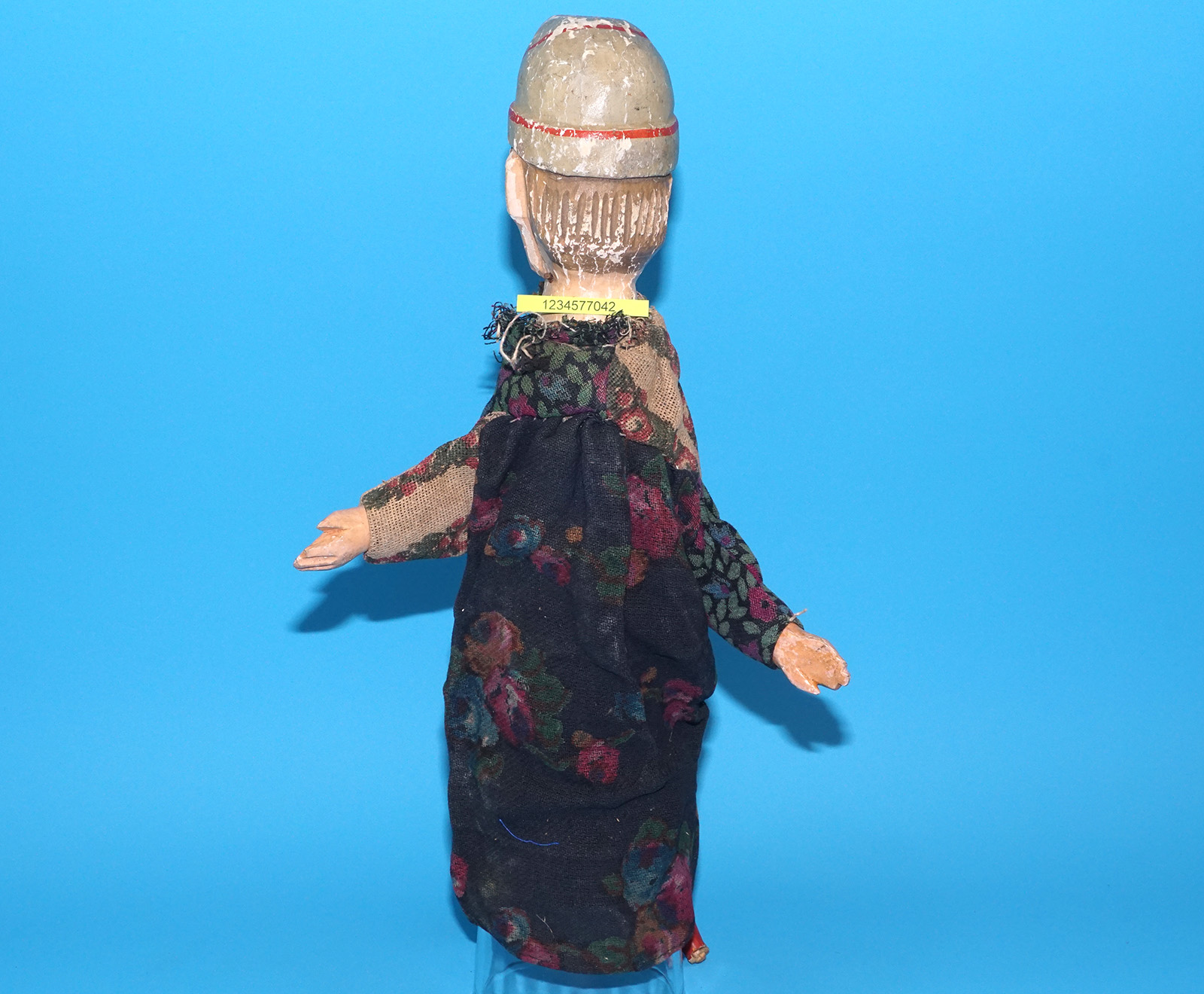PUNCH & JUDY ANTIQUE HAND PUPPET MR PUNCH KASPER 1900s GERMANY SWISS WOOD PLASTER HEAD - Image 9