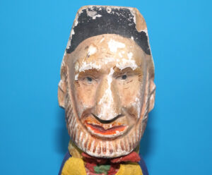 PUNCH & JUDY ANTIQUE HAND PUPPET FARMER  1900s GERMANY SWISS WOOD PLASTER HEAD