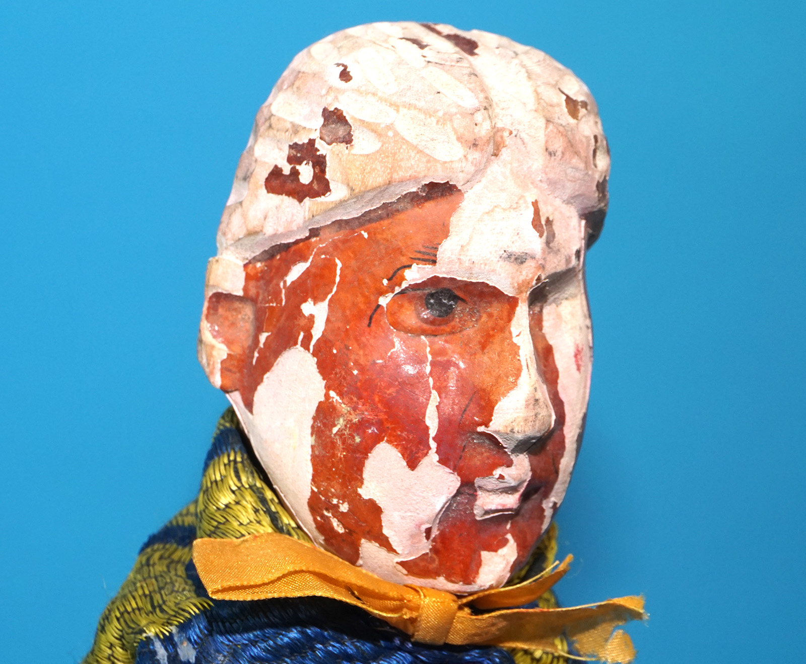 PUNCH & JUDY ANTIQUE HAND PUPPET LADY & TRADESMAN FOR SPARES OR REPAIR 1900s GERMANY SWISS WOOD PLASTER HEAD - Image 11