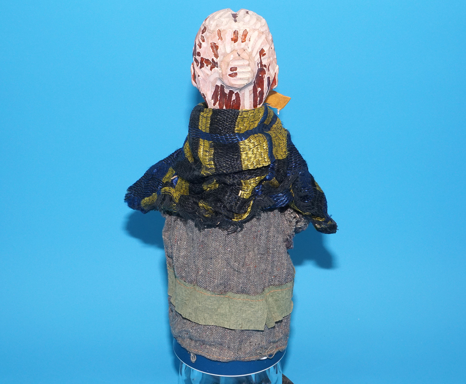 PUNCH & JUDY ANTIQUE HAND PUPPET LADY & TRADESMAN FOR SPARES OR REPAIR 1900s GERMANY SWISS WOOD PLASTER HEAD - Image 13