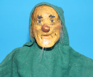 PUNCH & JUDY VINTAGE HAND PUPPET WOODSMAN LEPRECHAUN HOBO 1960s GERMANY