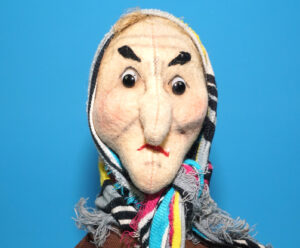 PUNCH & JUDY VINTAGE HAND PUPPET WITCH HEXE 1960s KERSA GERMANY