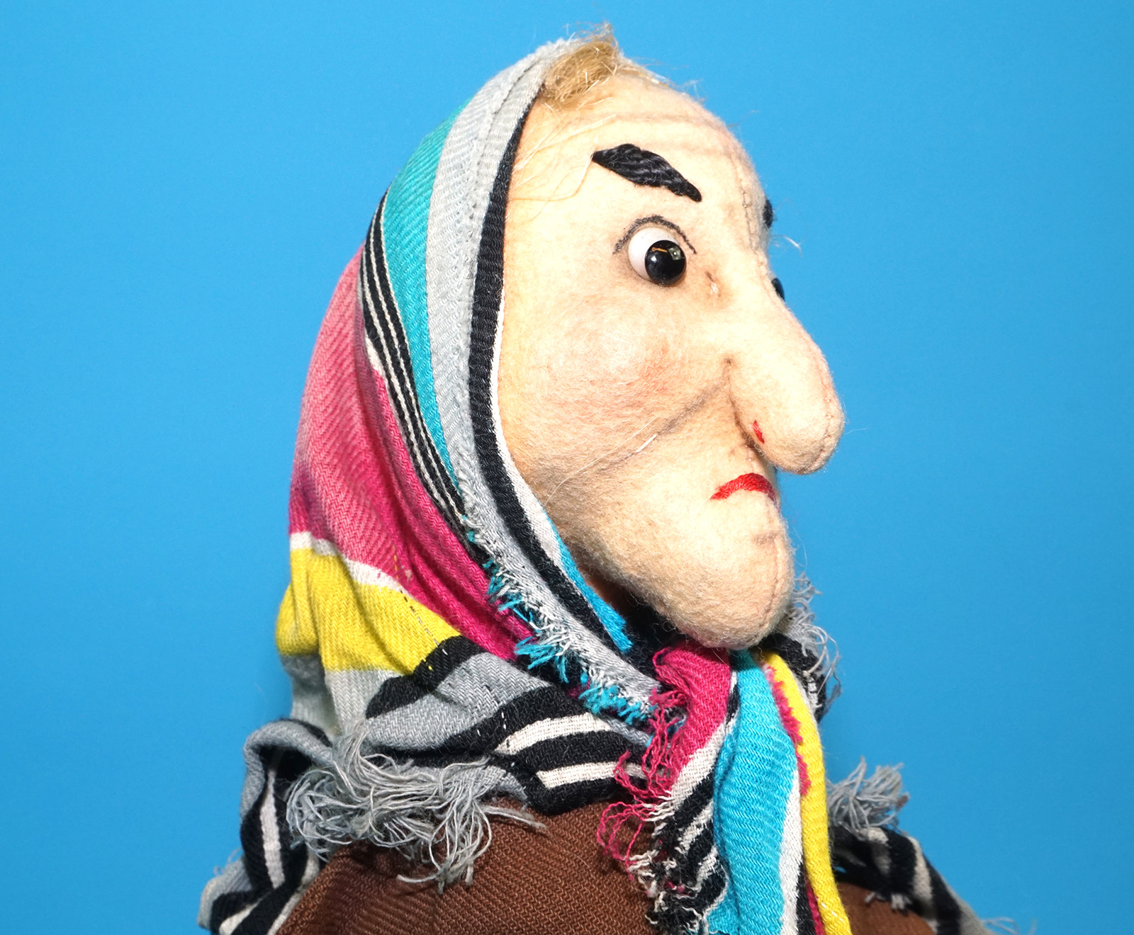 PUNCH & JUDY VINTAGE HAND PUPPET WITCH HEXE 1960s KERSA GERMANY - Image 4