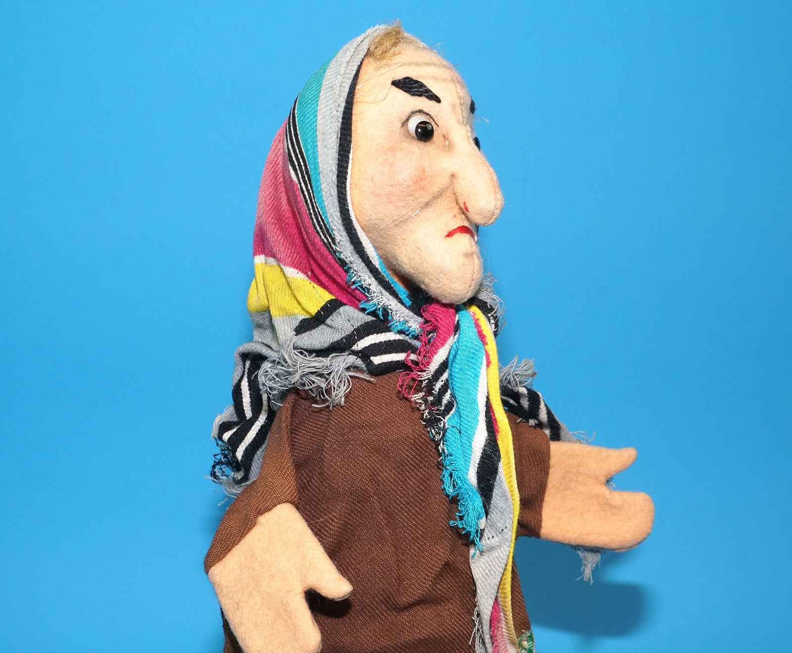 PUNCH & JUDY VINTAGE HAND PUPPET WITCH HEXE 1960s KERSA GERMANY - Image 5