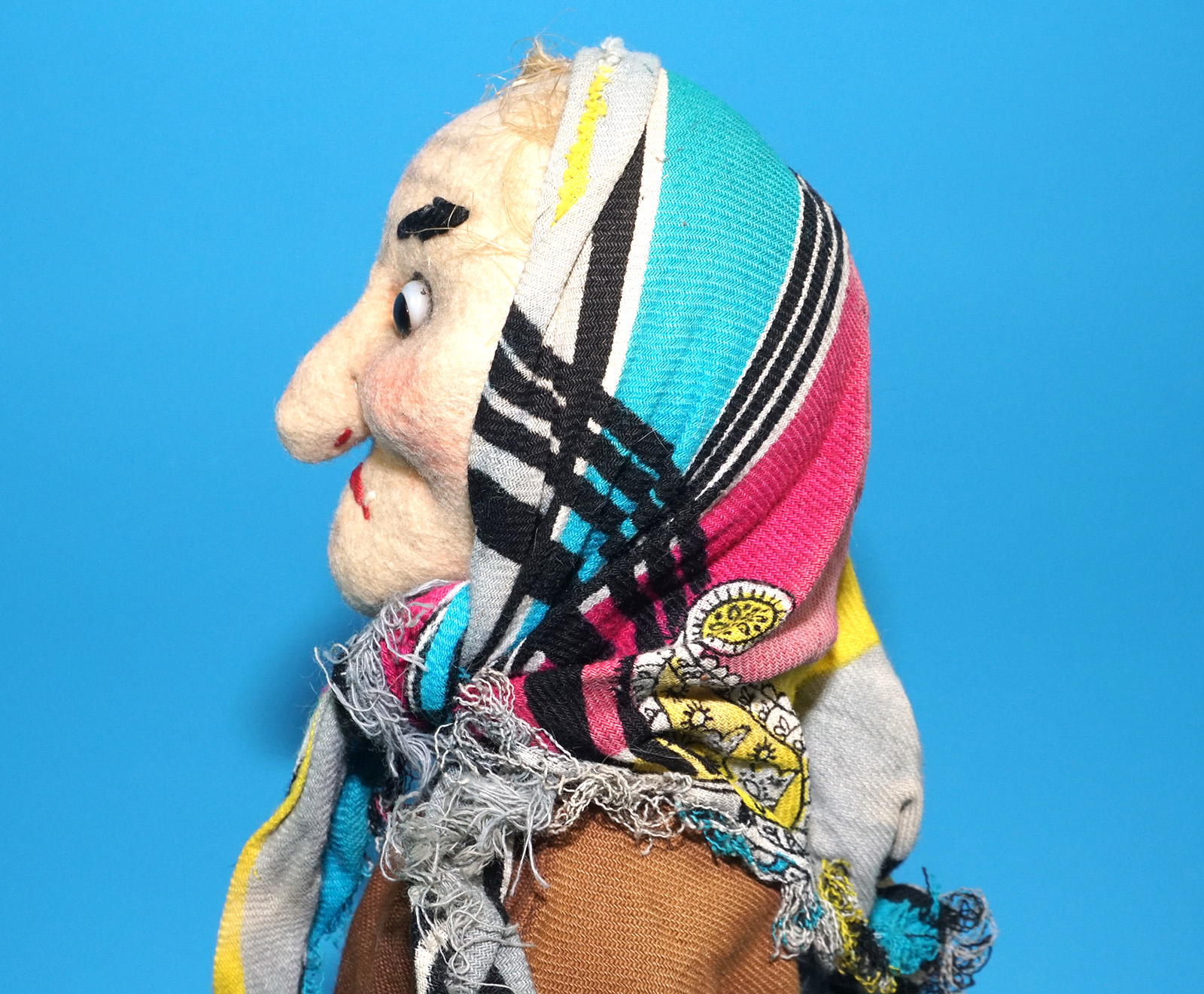 PUNCH & JUDY VINTAGE HAND PUPPET WITCH HEXE 1960s KERSA GERMANY - Image 7