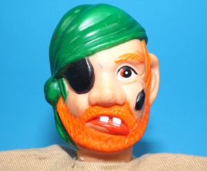 PUNCH & JUDY VINTAGE HAND PUPPET PIRATE 1970s GERMANY RUBBER SOFT VINYL HEAD