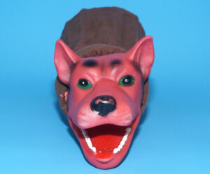 PUNCH & JUDY VINTAGE HAND PUPPET BIG BAD WOLF 1970s GERMANY RUBBER SOFT VINYL HEAD