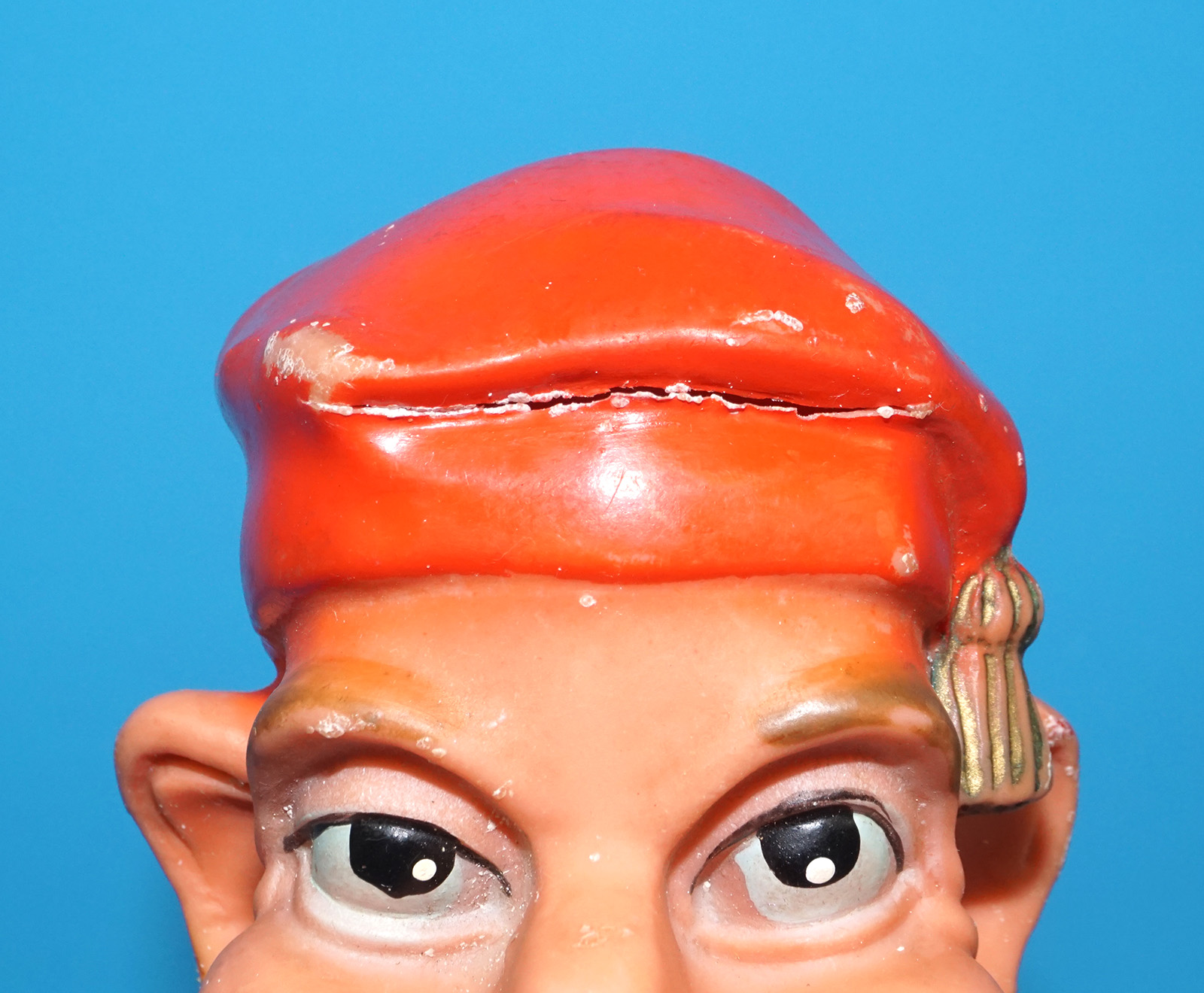 PUNCH & JUDY VINTAGE HAND PUPPET LOT (4) 1960s GERMANY RUBBER SOFT VINYL HEAD - Image 7