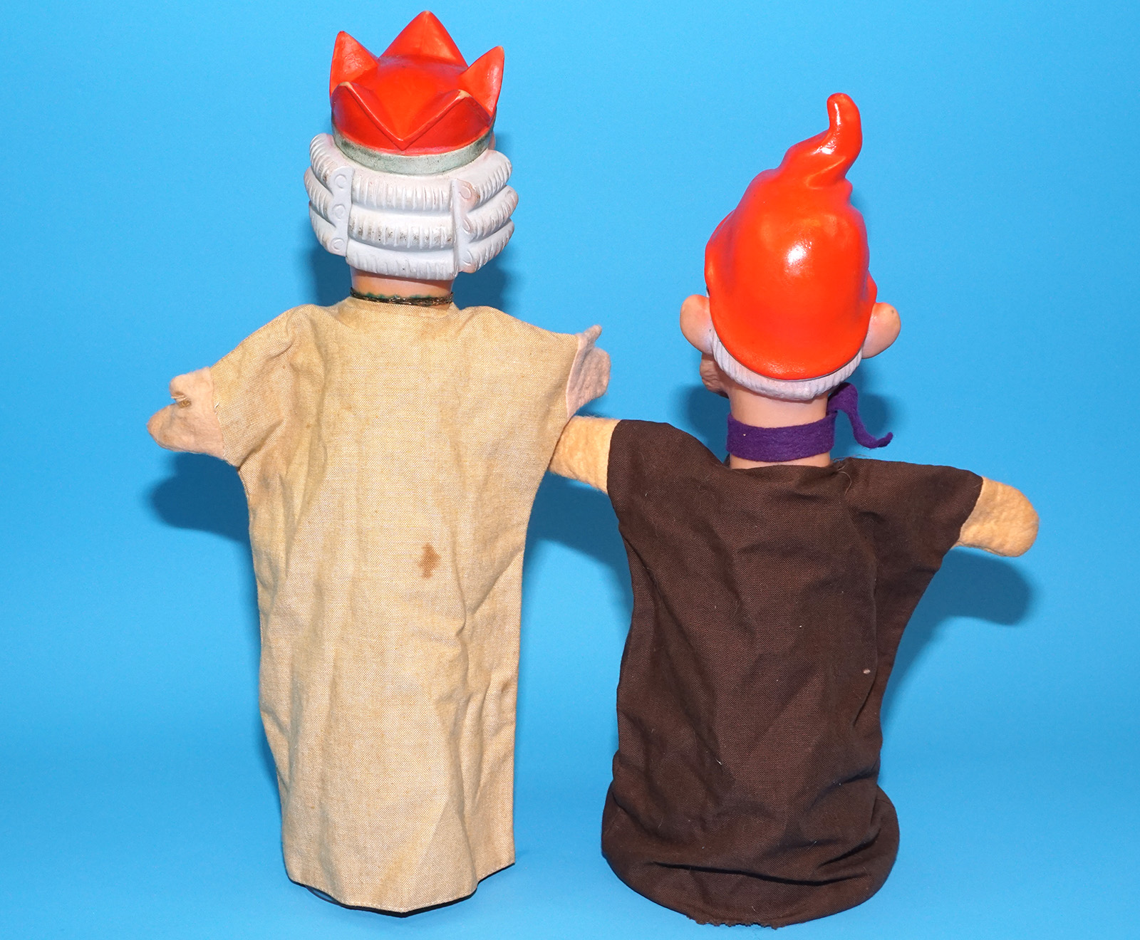 PUNCH & JUDY VINTAGE HAND PUPPET LOT (8) 1970s GERMANY RUBBER SOFT VINYL HEAD - Image 4