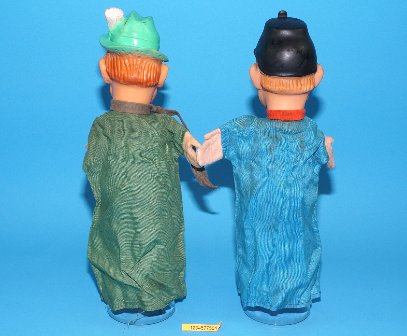 PUNCH & JUDY VINTAGE HAND PUPPET LOT (8) 1970s GERMANY RUBBER SOFT VINYL HEAD - Image 10