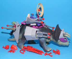 DINO RIDERS TRICERATOPS HAMMERHEAD & SIDEWINDER 100% COMPLETE 1988 TYCO WORKS!