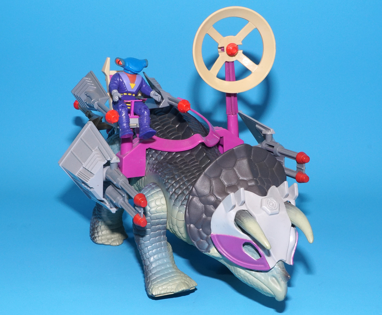 DINO RIDERS TRICERATOPS HAMMERHEAD & SIDEWINDER 100% COMPLETE 1988 TYCO WORKS! - Image 4