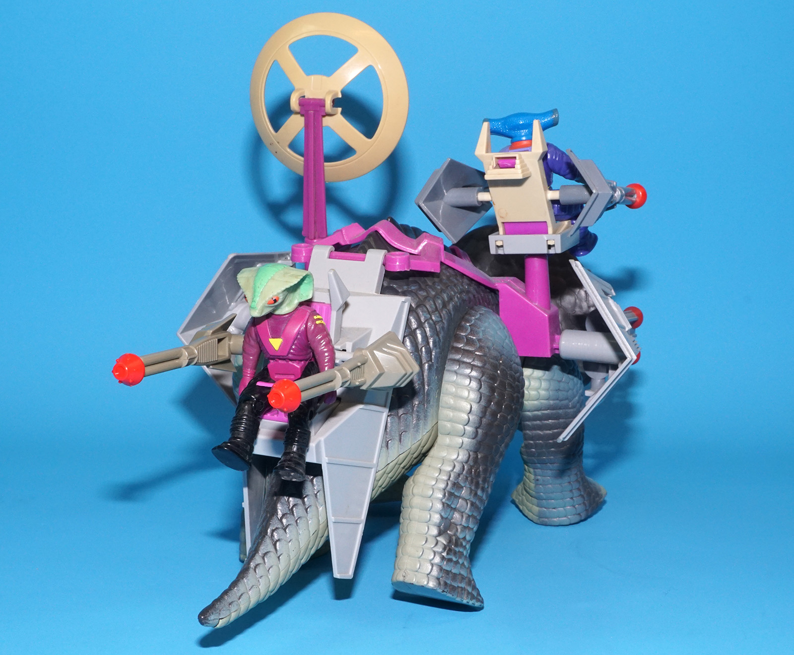 DINO RIDERS TRICERATOPS HAMMERHEAD & SIDEWINDER 100% COMPLETE 1988 TYCO WORKS! - Image 7