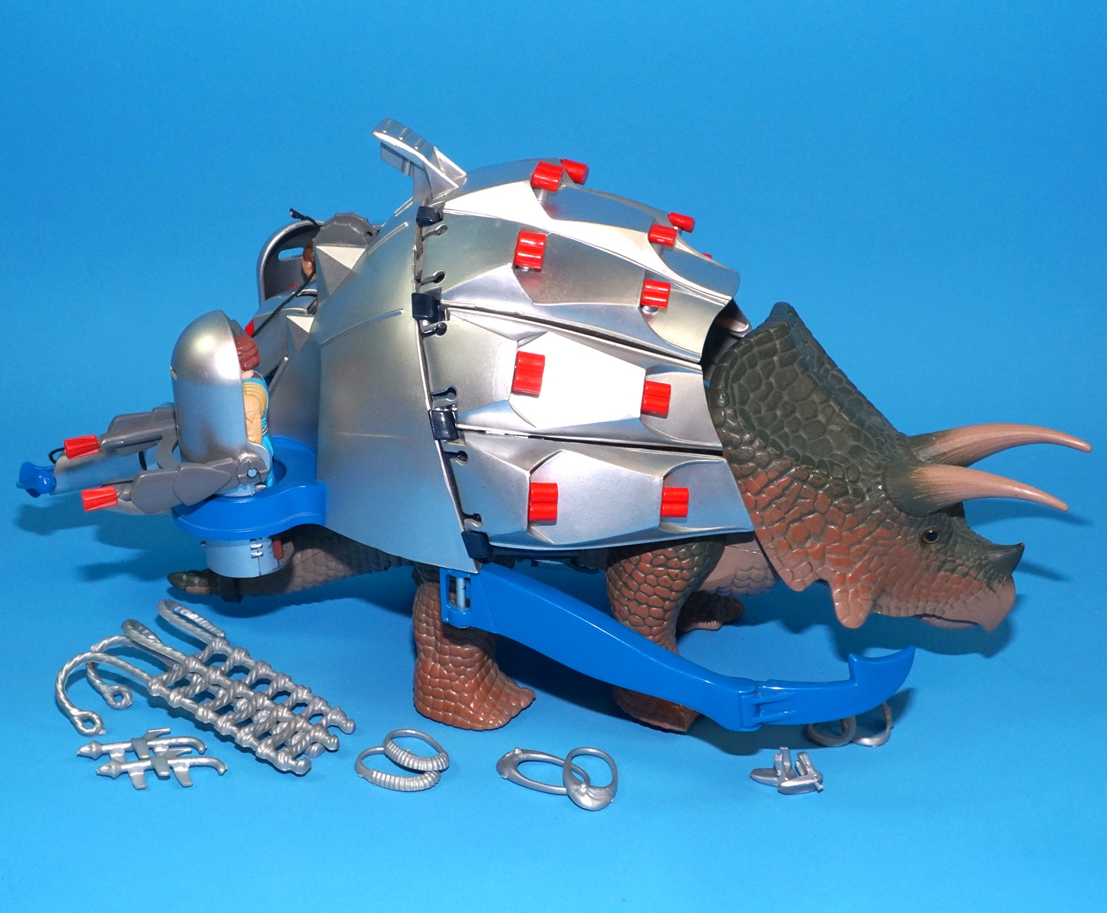 DINO RIDERS TOROSAURUS, GUNNUR & MAGNUS 100% COMPLETE 1988 TYCO WORKS! - Image 2