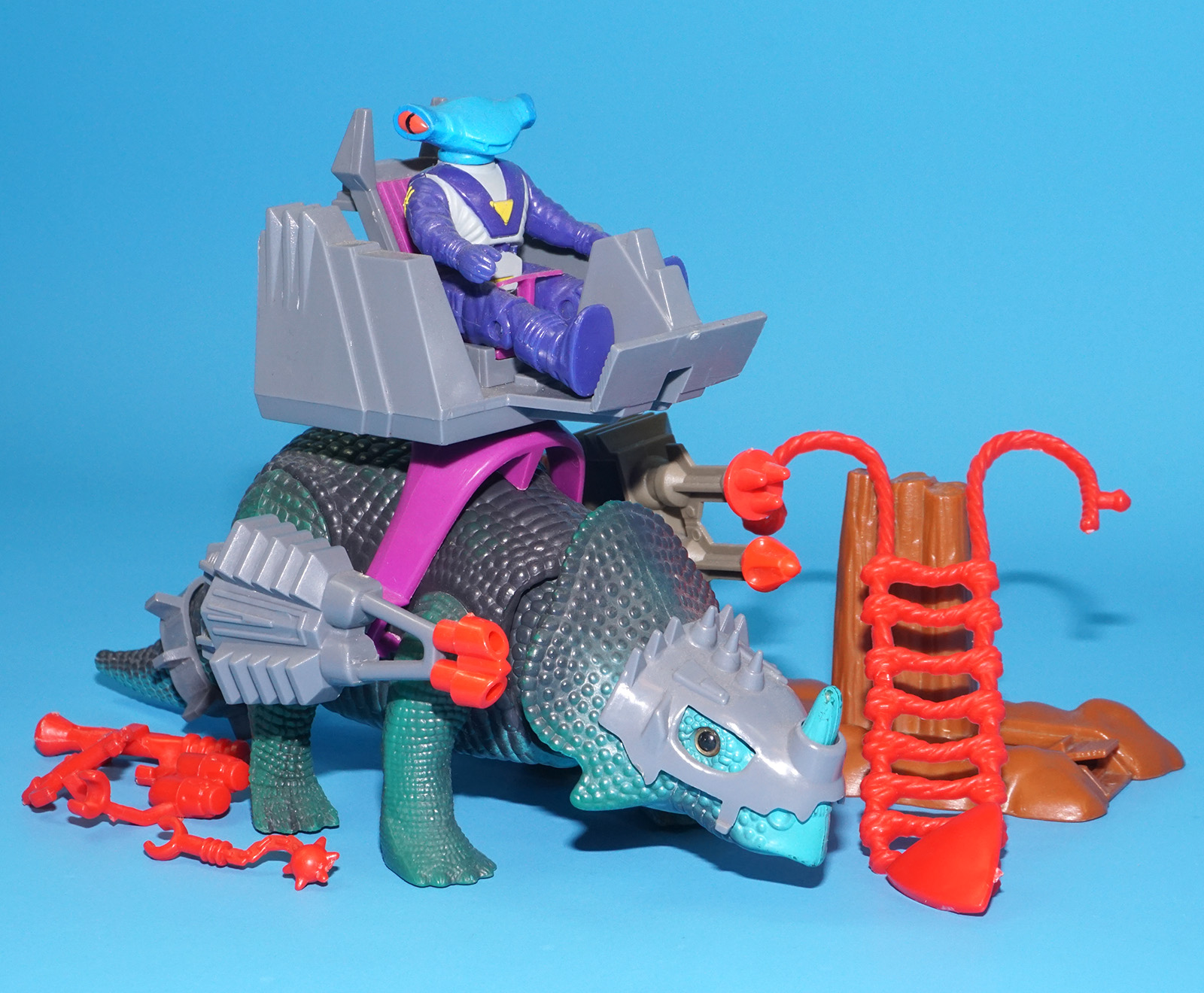 DINO RIDERS MONOCLONIUS & MAKO 100% COMPLETE 1988 TYCO READ - Image 3
