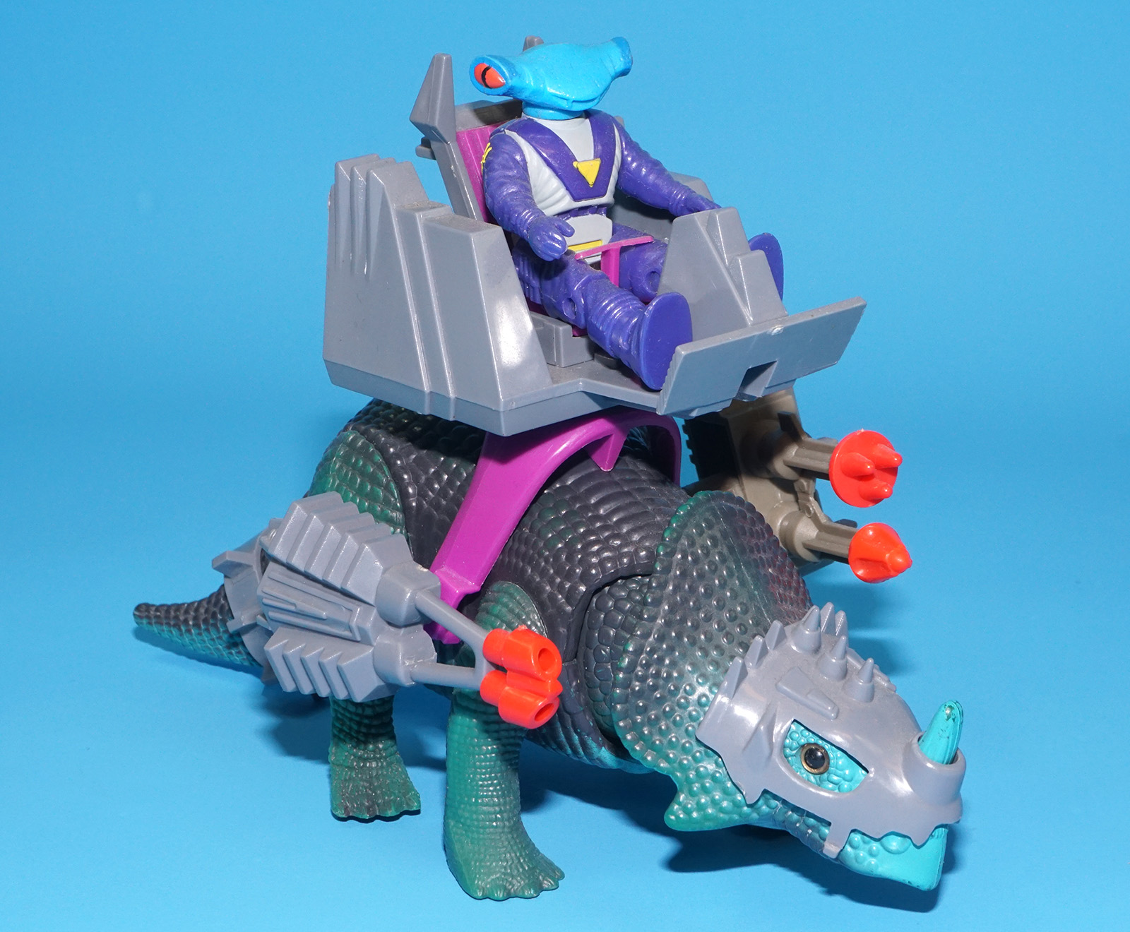 DINO RIDERS MONOCLONIUS & MAKO 100% COMPLETE 1988 TYCO READ - Image 4