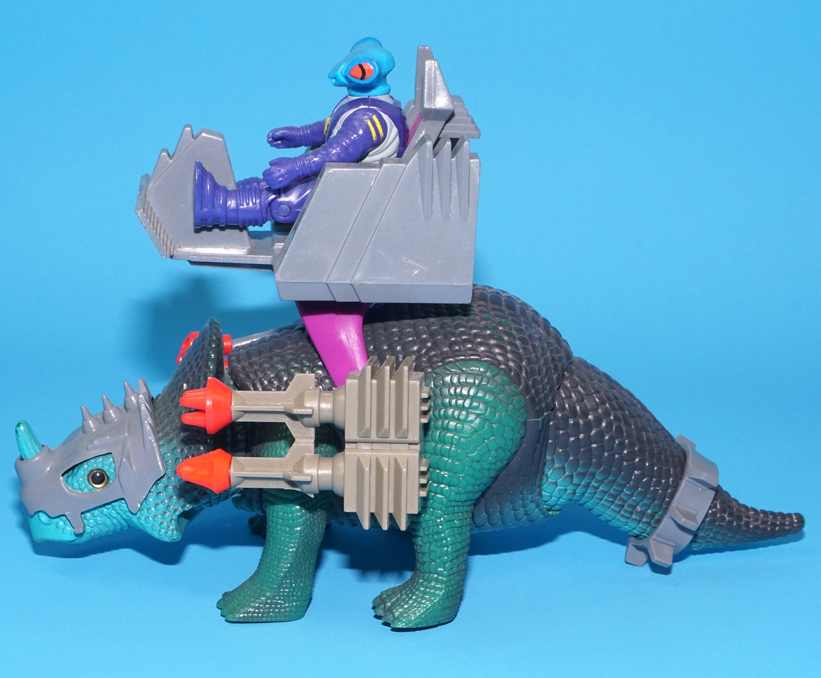 DINO RIDERS MONOCLONIUS & MAKO 100% COMPLETE 1988 TYCO READ - Image 5
