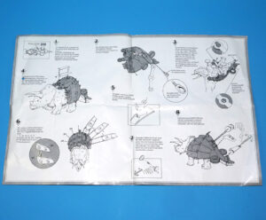 DINO RIDERS ORIGINAL INSTRUCTIONS MANUAL SHEET TOROSAURUS EURO GERMAN 1988 TYCO
