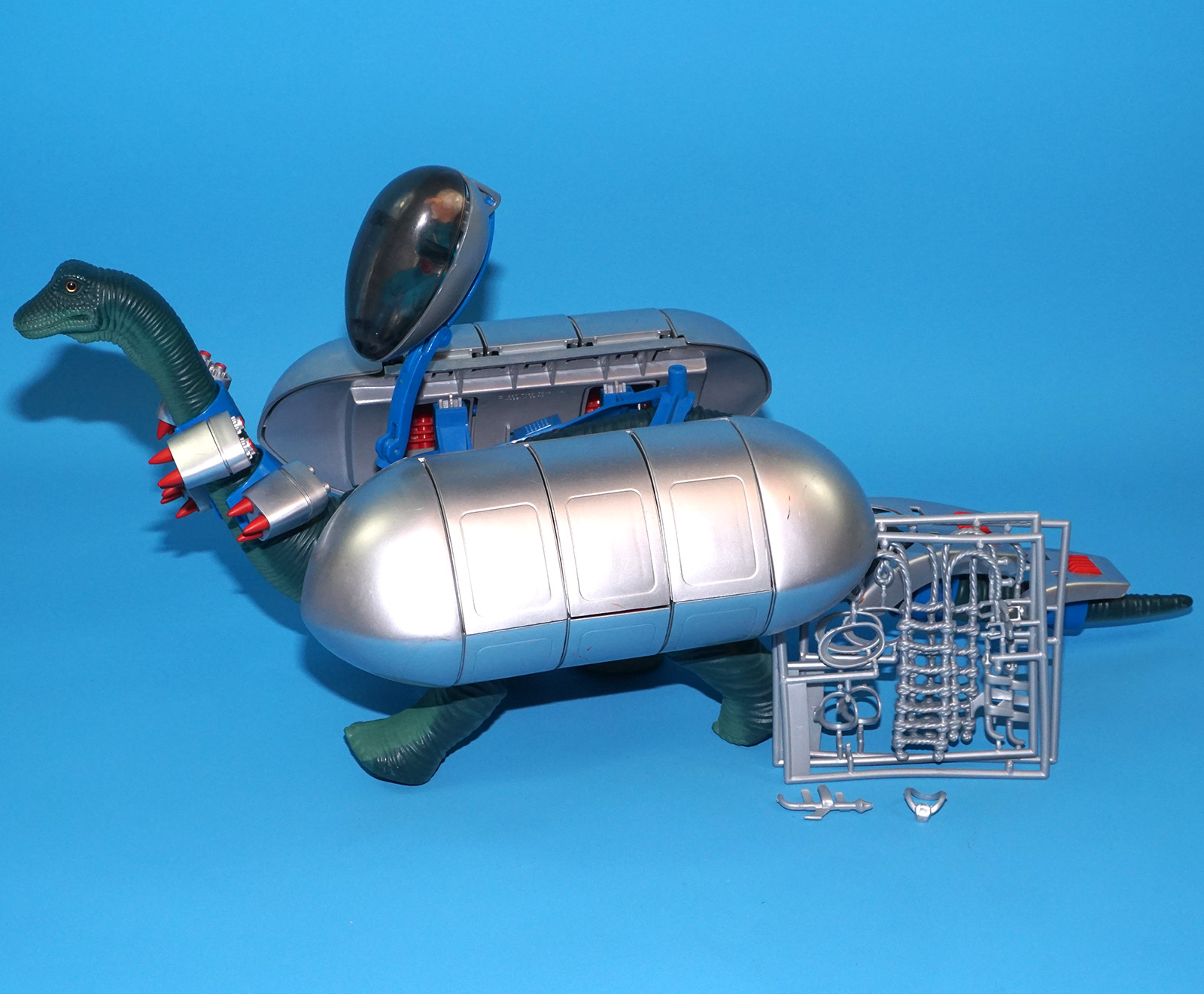 DINO RIDERS DIPLODOCUS QUESTAR MIND-ZEI & ARIES COMPLETE 1988 TYCO WORKS! - Image 2