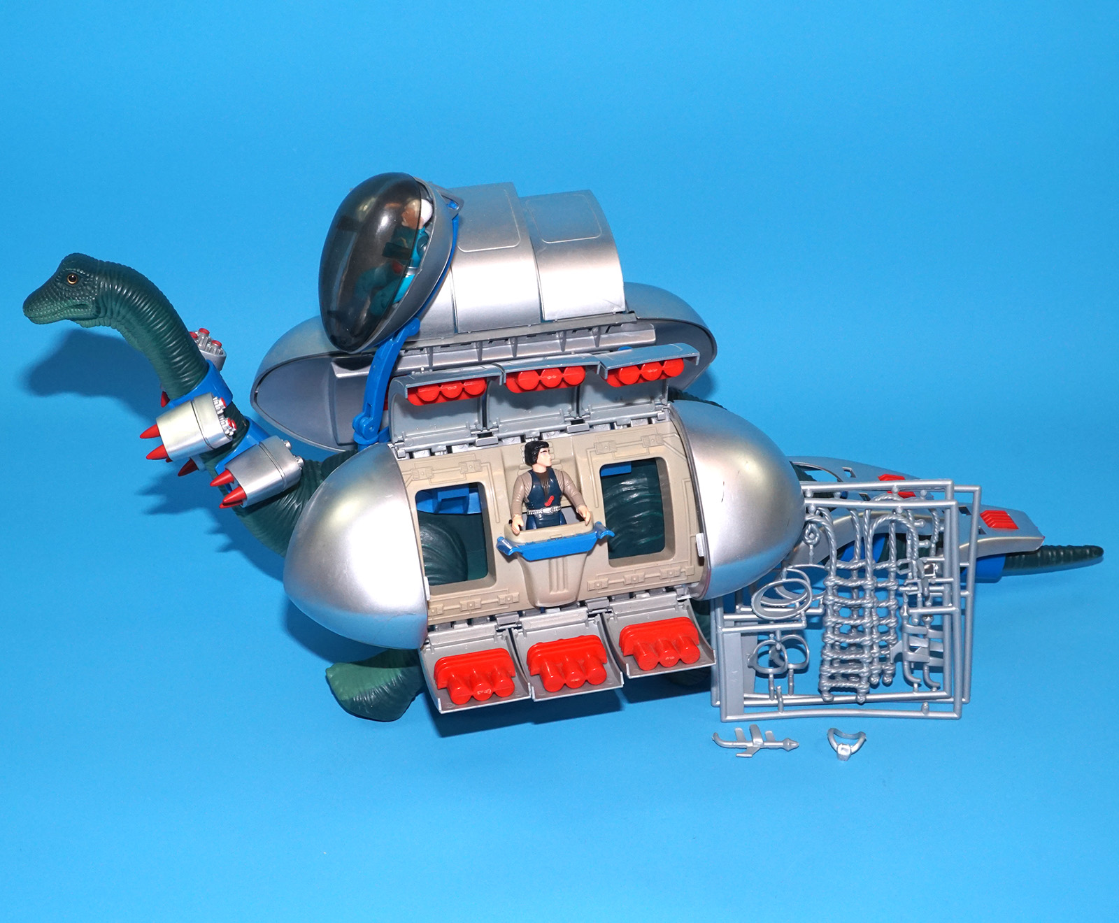DINO RIDERS DIPLODOCUS QUESTAR MIND-ZEI & ARIES COMPLETE 1988 TYCO WORKS! - Image 4