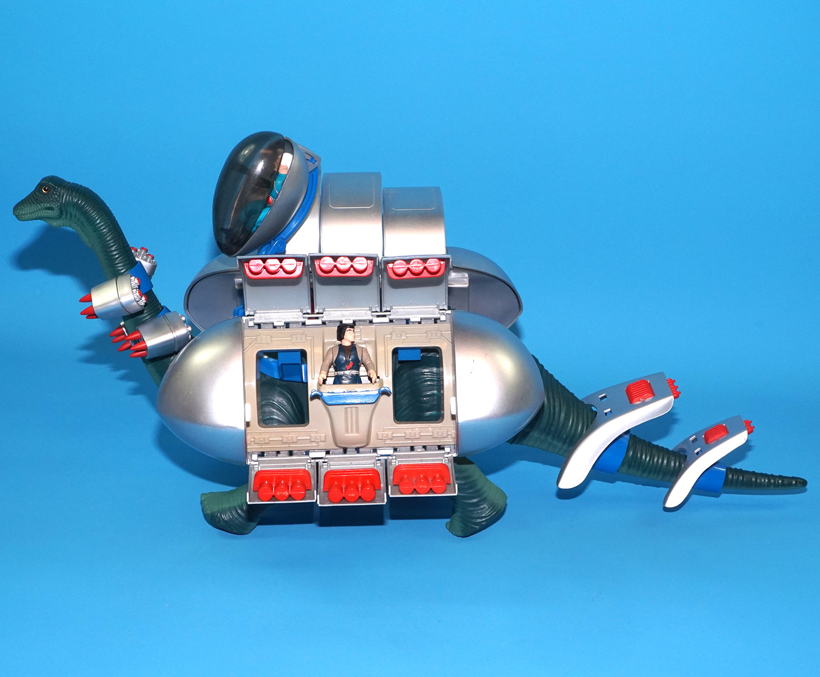DINO RIDERS DIPLODOCUS QUESTAR MIND-ZEI & ARIES COMPLETE 1988 TYCO WORKS! - Image 5