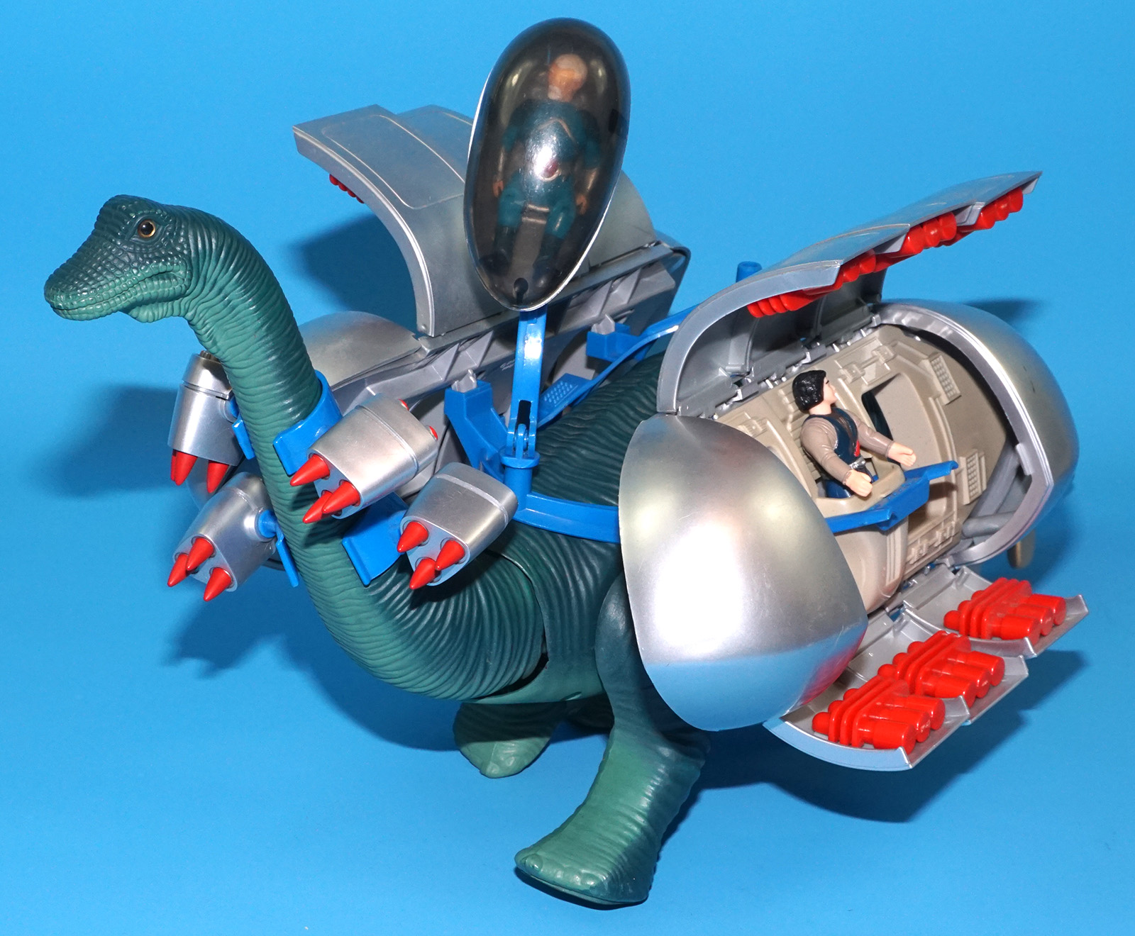 DINO RIDERS DIPLODOCUS QUESTAR MIND-ZEI & ARIES COMPLETE 1988 TYCO WORKS! - Image 6