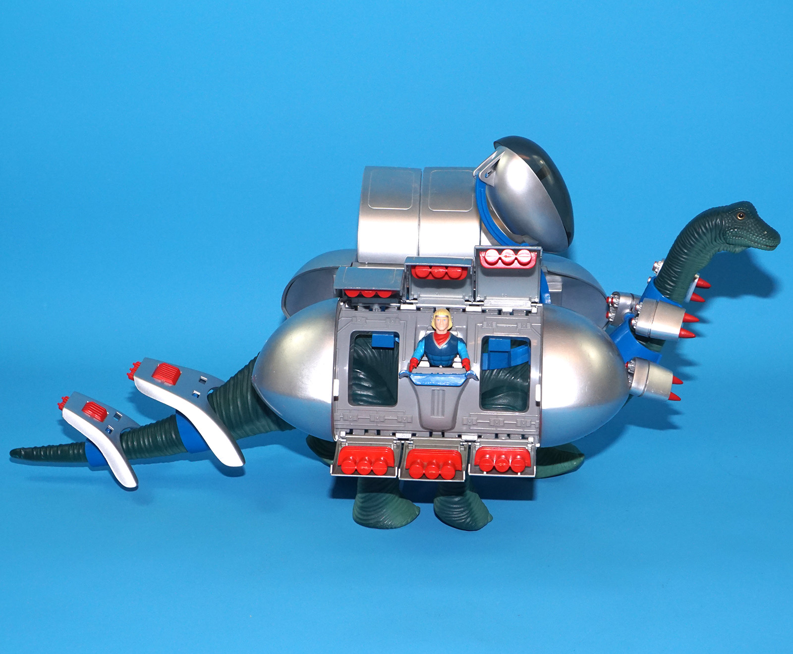 DINO RIDERS DIPLODOCUS QUESTAR MIND-ZEI & ARIES COMPLETE 1988 TYCO WORKS! - Image 7
