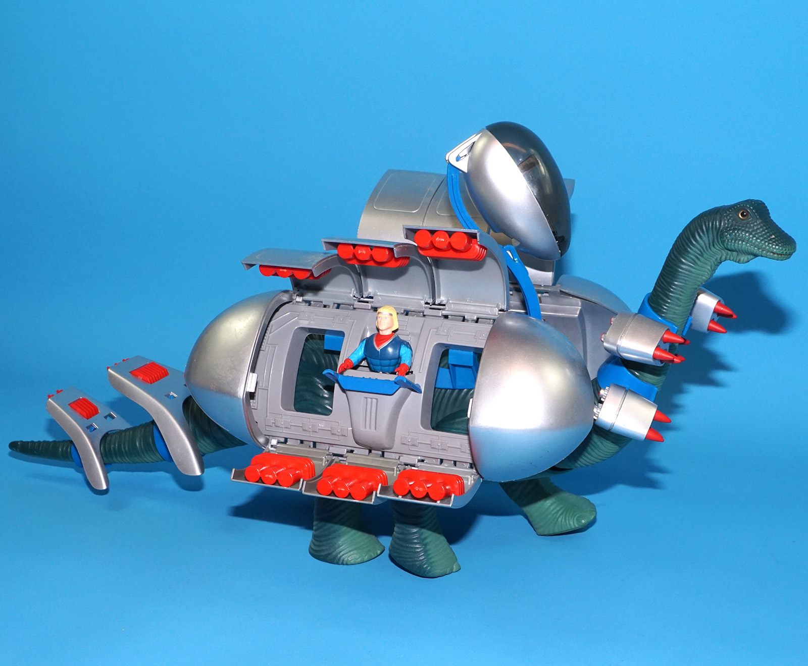 DINO RIDERS DIPLODOCUS QUESTAR MIND-ZEI & ARIES COMPLETE 1988 TYCO WORKS! - Image 8