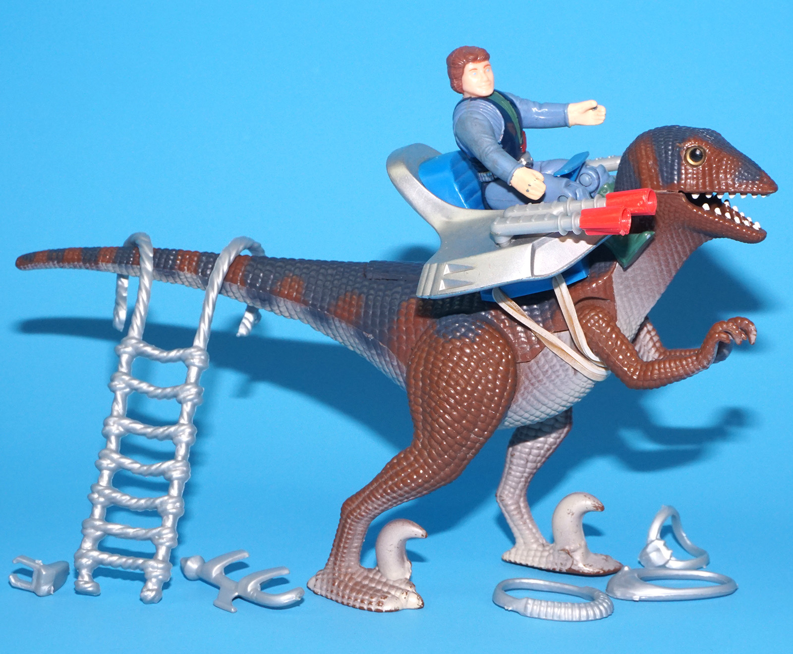 DINO RIDERS DEINONYCHUS & SKY 100% COMPLETE 1988 TYCO READ