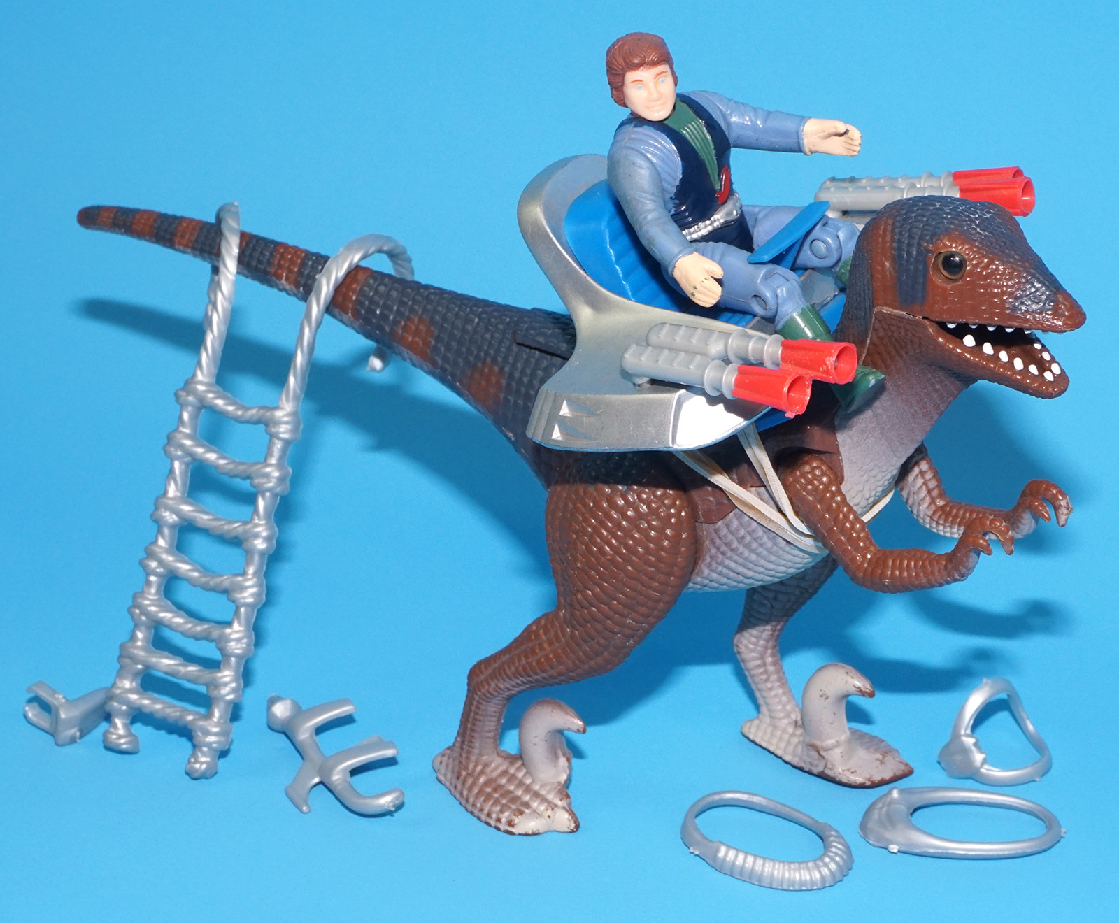 DINO RIDERS DEINONYCHUS & SKY 100% COMPLETE 1988 TYCO READ - Image 3