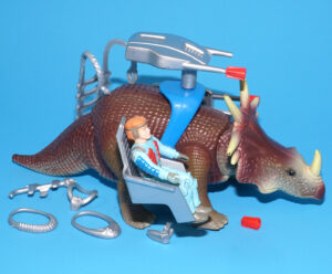 DINO RIDERS STYRACOSAURUS & TURRET 100% COMPLETE 1988 TYCO READ