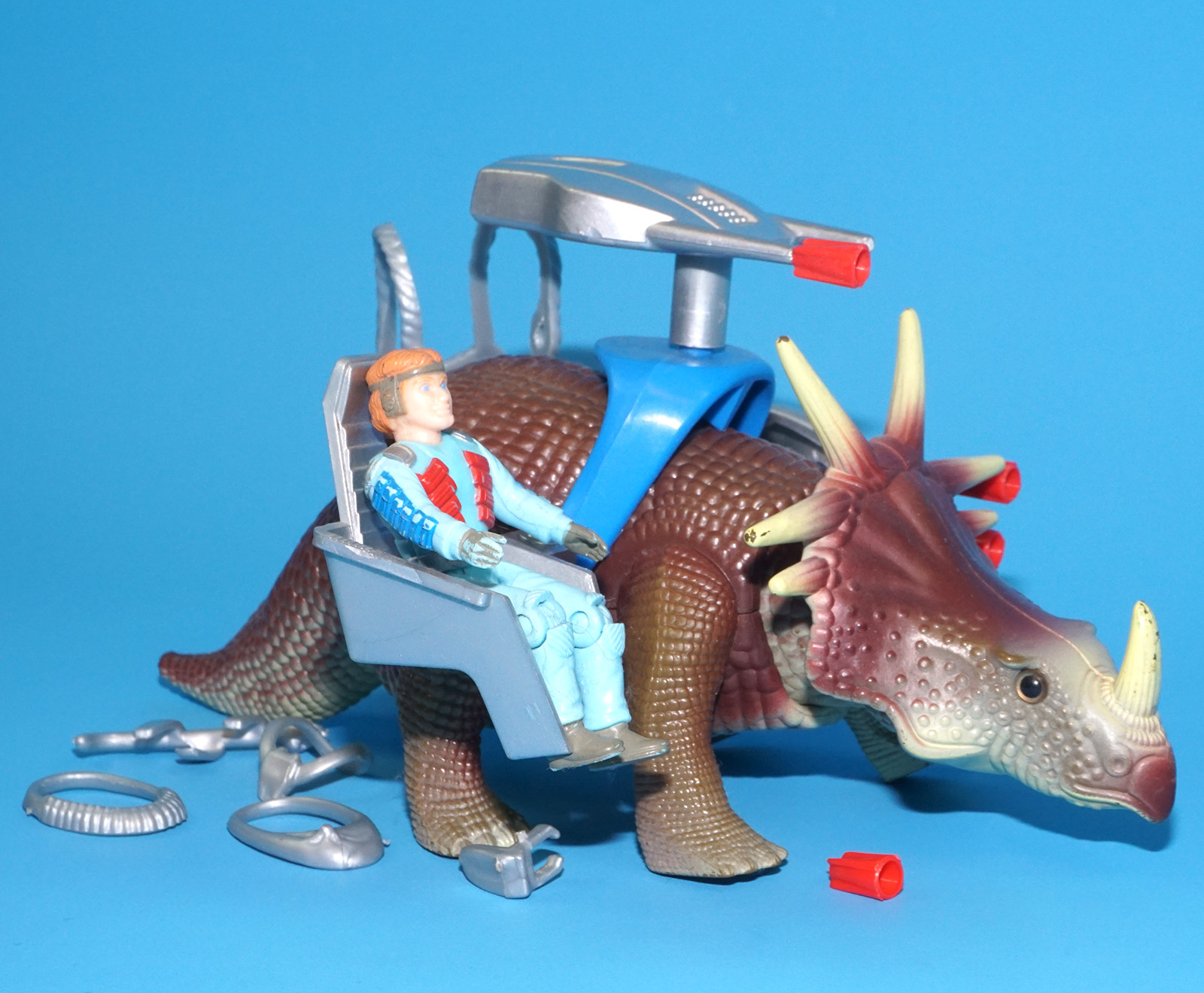 DINO RIDERS STYRACOSAURUS & TURRET 100% COMPLETE 1988 TYCO READ - Image 3