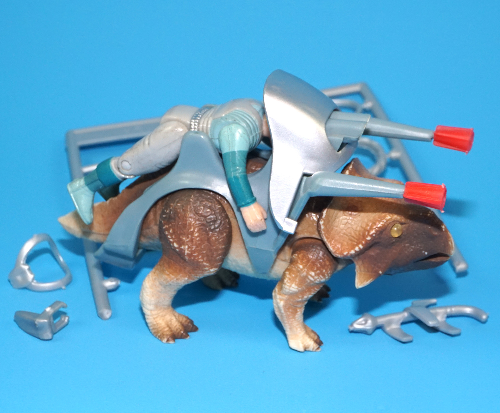 DINO RIDERS PROTOCERATOPS & KANON 100% COMPLETE 1989 TYCO - Image 2