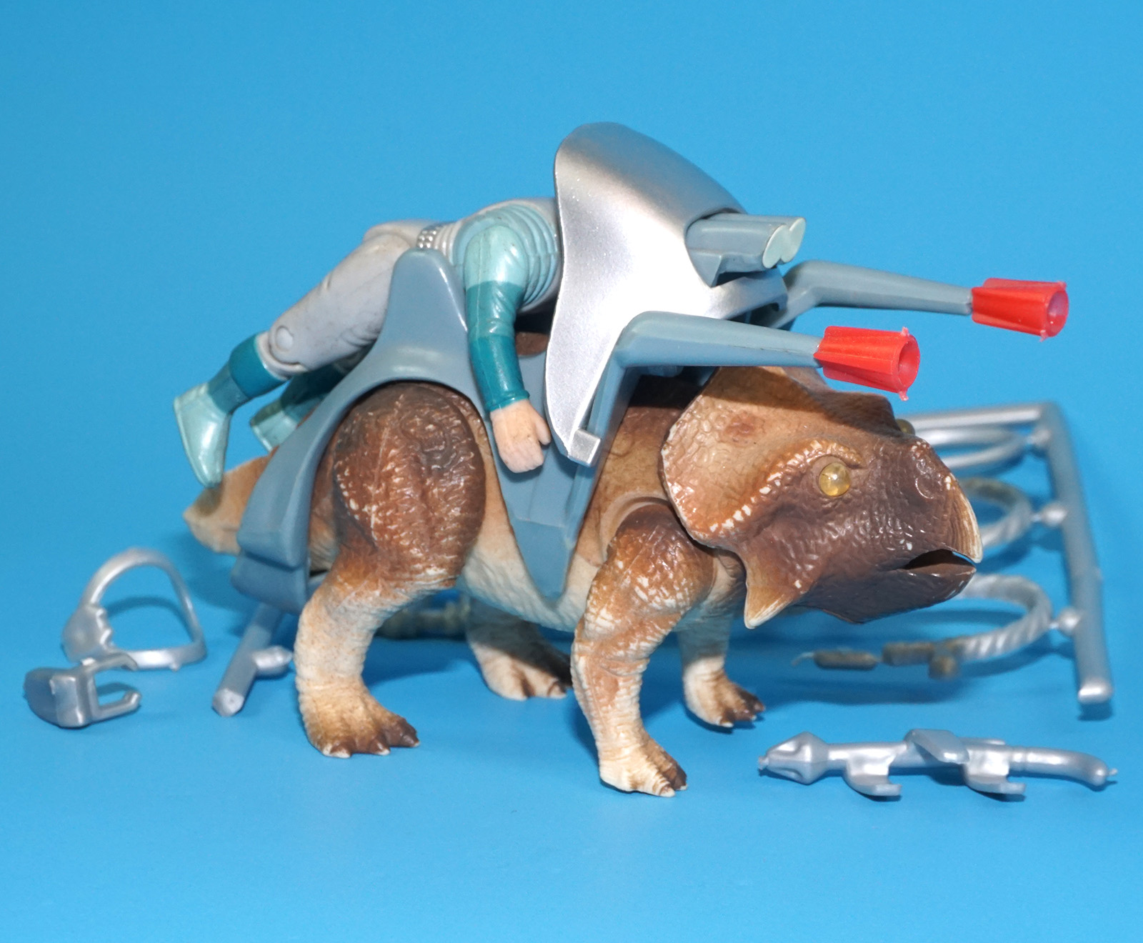 DINO RIDERS PROTOCERATOPS & KANON 100% COMPLETE 1989 TYCO - Image 3