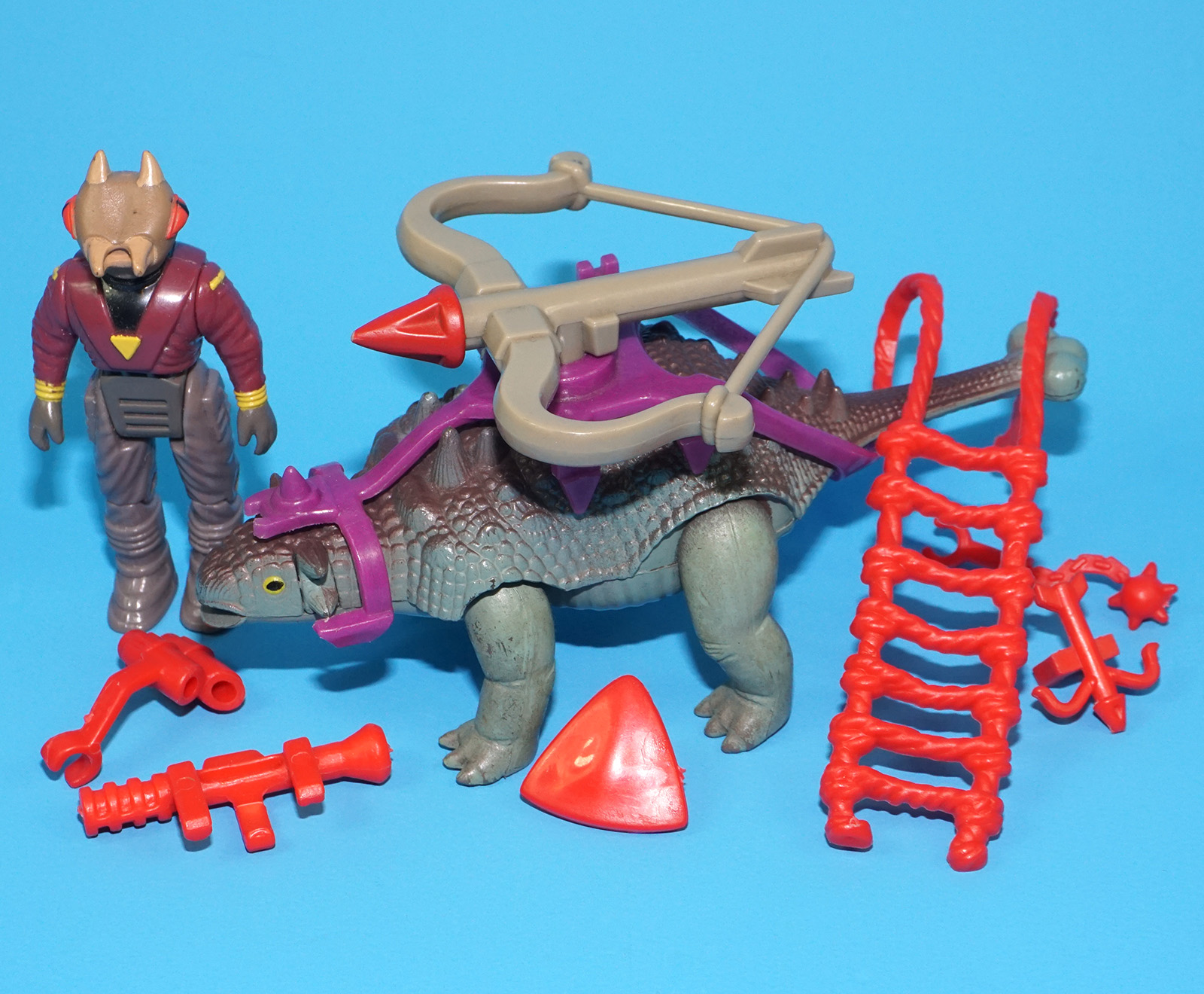 DINO RIDERS ANKYLOSAURUS & STING 100% COMPLETE 1988 TYCO - Image 2
