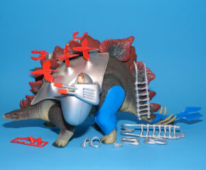 DINO RIDERS STEGOSAURUS TARK & VEGA 100% COMPLETE 1988 TYCO WORKS!
